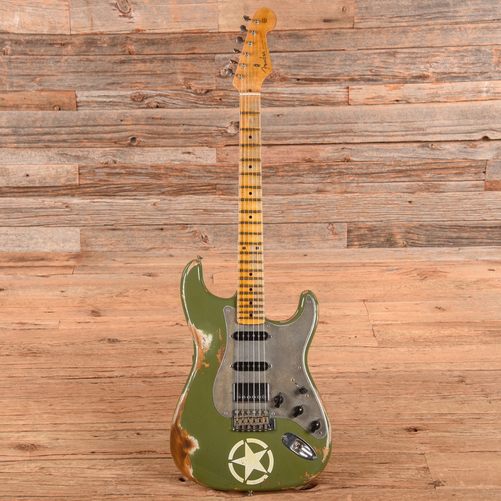Fender Custom Shop '56 Stratocaster HSS Reissue Heavy Relic Matte Army Drab 2019 Electric Guitars