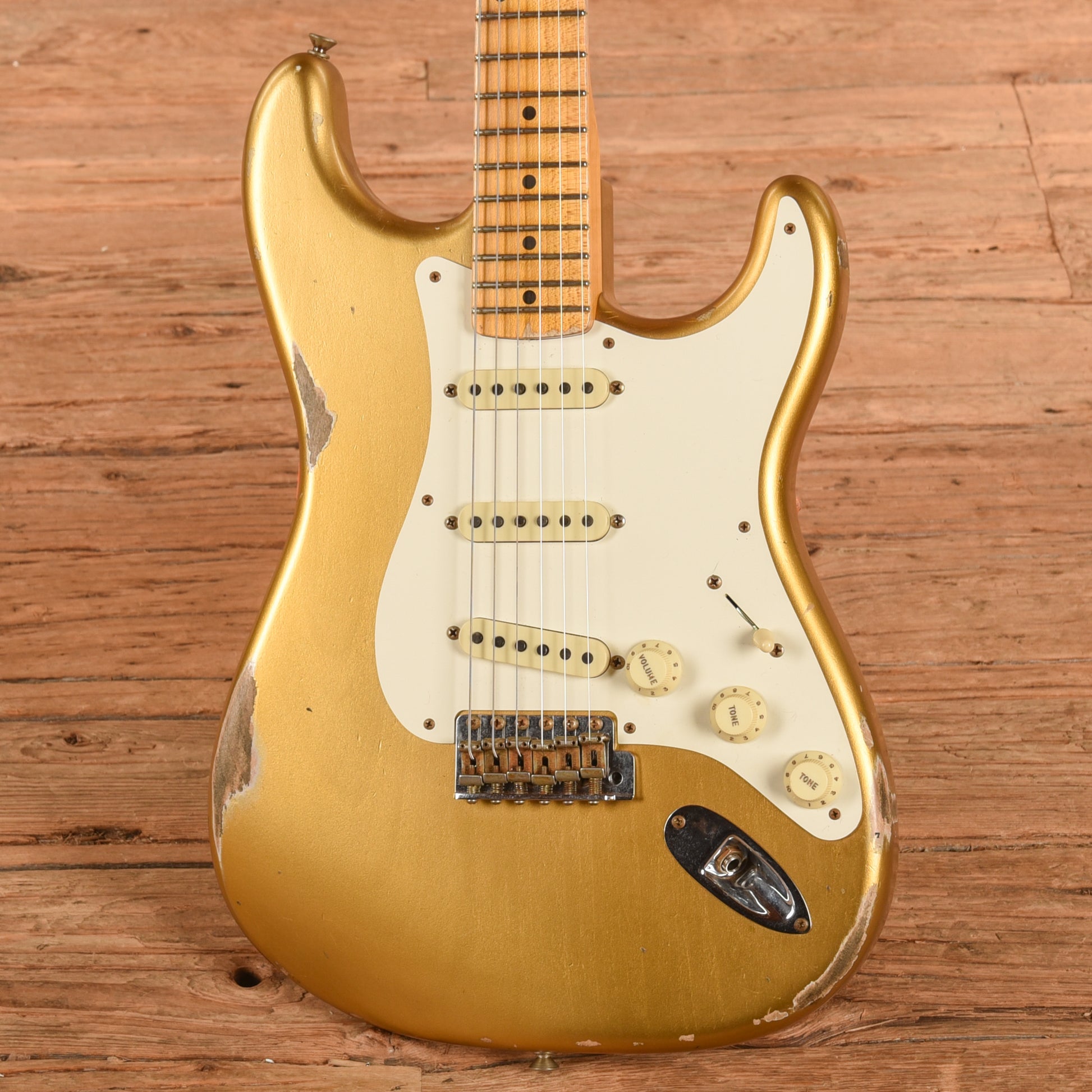 Fender Custom Shop '57 Stratocaster Relic HLE Gold 2021 Electric Guitars