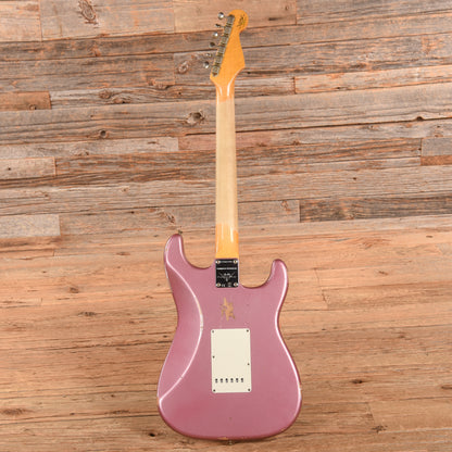 Fender Custom Shop '59 Stratocaster Relic Faded Aged Burgundy Mist Metallic 2022 LEFTY Electric Guitars