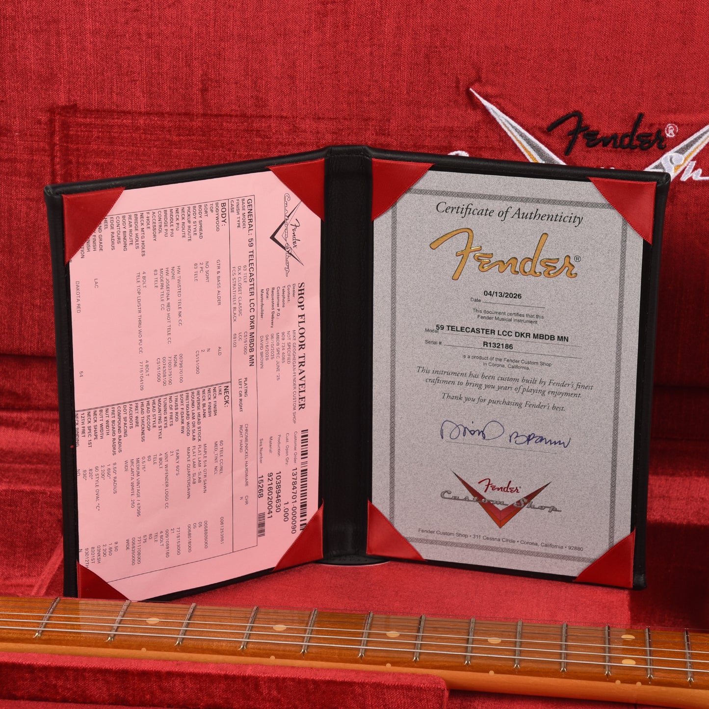 Fender Custom Shop '59 Telecaster Deluxe Closet Classic Dakota Red Master Built by David Brown Electric Guitars