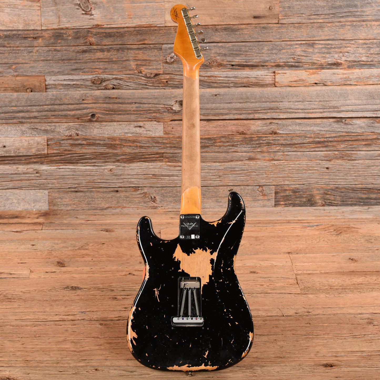 Fender Custom Shop '60 Reissue Stratocaster Heavy Relic Black 2023 Electric Guitars