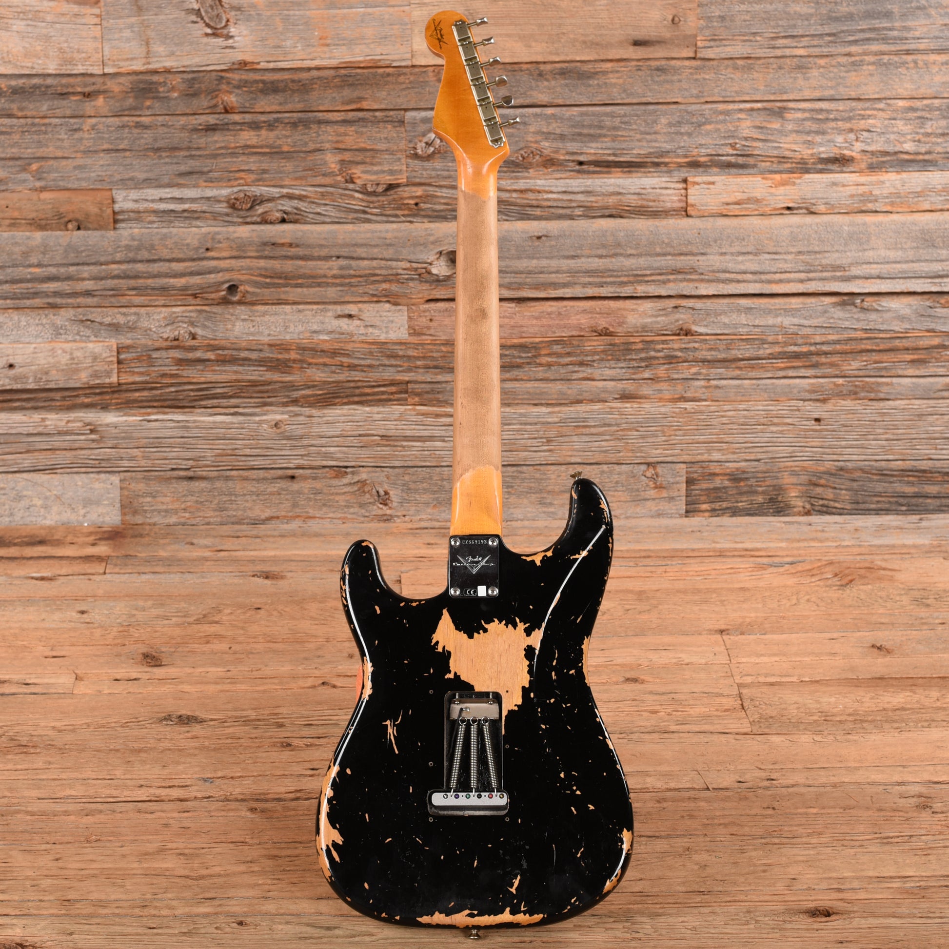 Fender Custom Shop '60 Reissue Stratocaster Heavy Relic Black 2023 Electric Guitars
