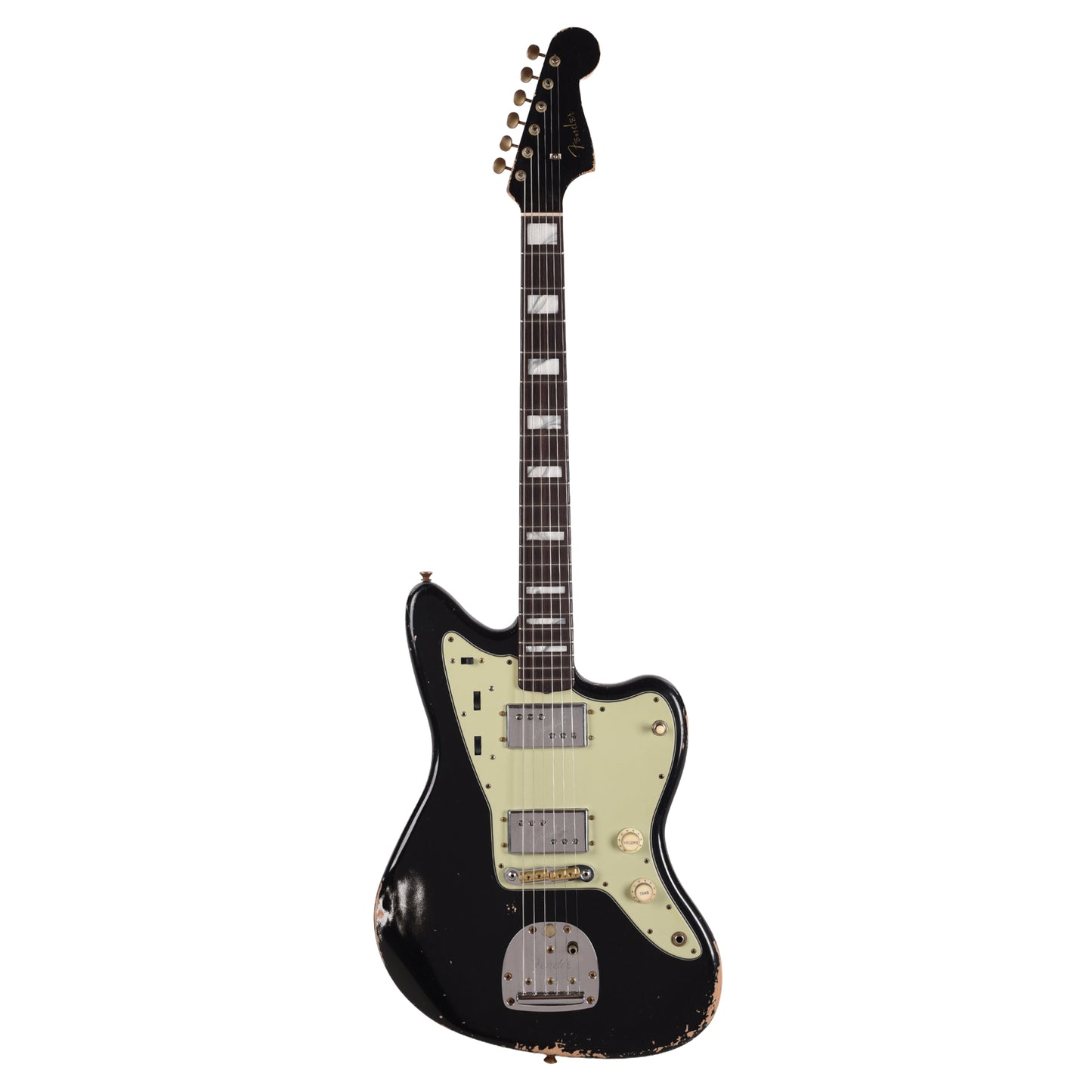 Fender Custom Shop 60's Jazzmaster Relic Aged Black Master Built by Dennis Galuszka Electric Guitars