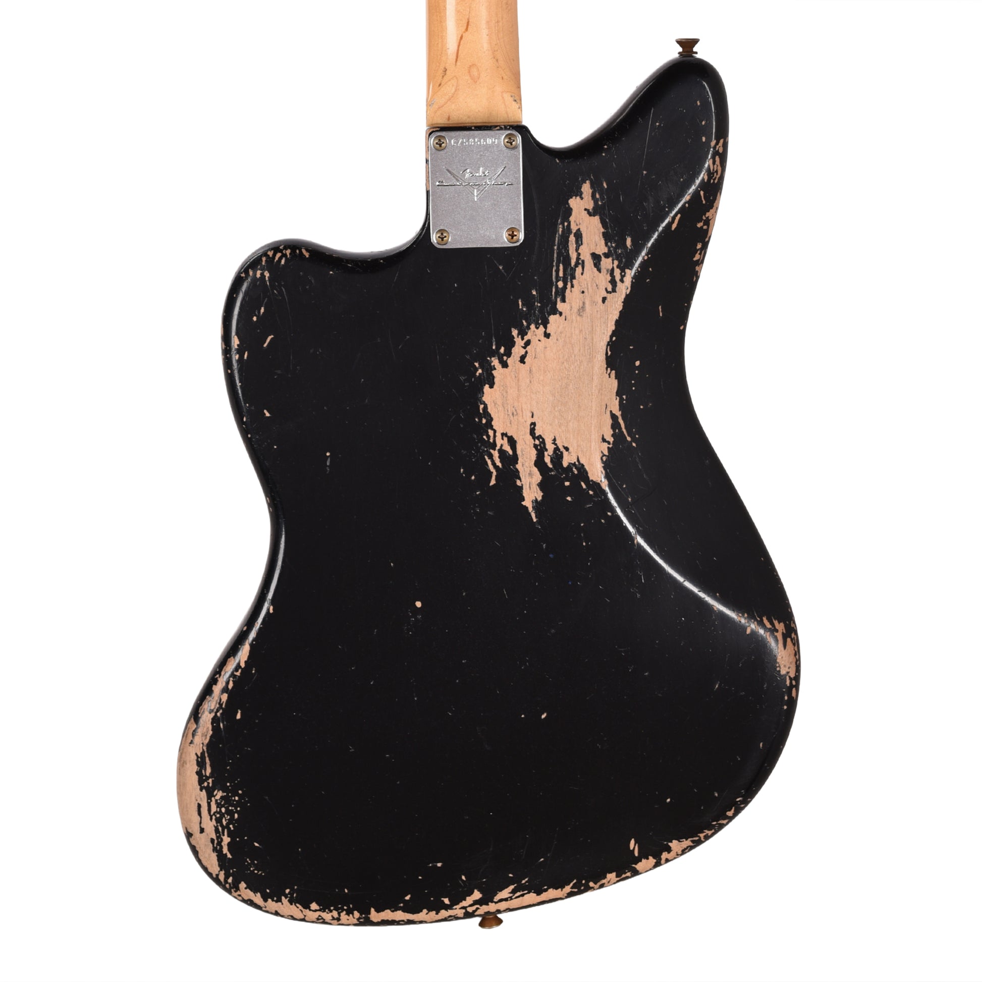 Fender Custom Shop 60's Jazzmaster Relic Aged Black Master Built by Dennis Galuszka Electric Guitars