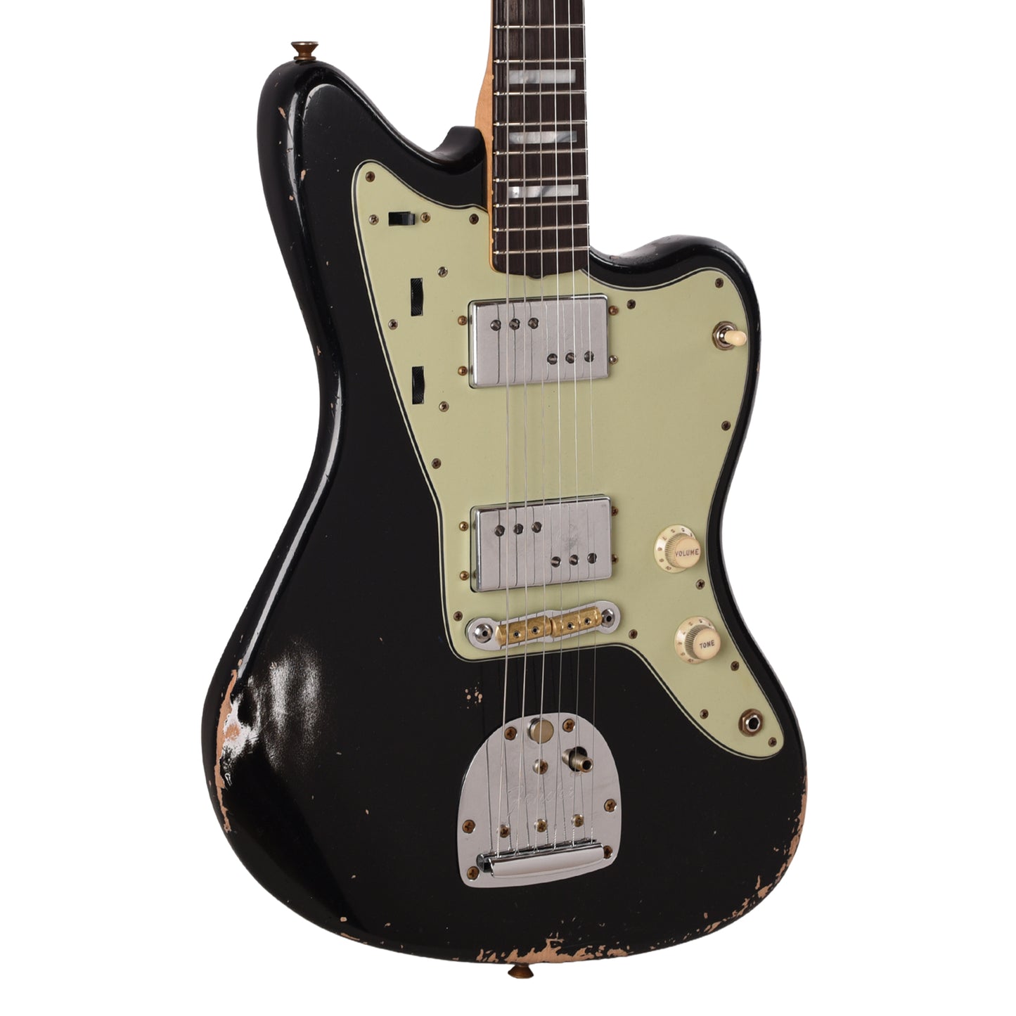 Fender Custom Shop 60's Jazzmaster Relic Aged Black Master Built by Dennis Galuszka Electric Guitars