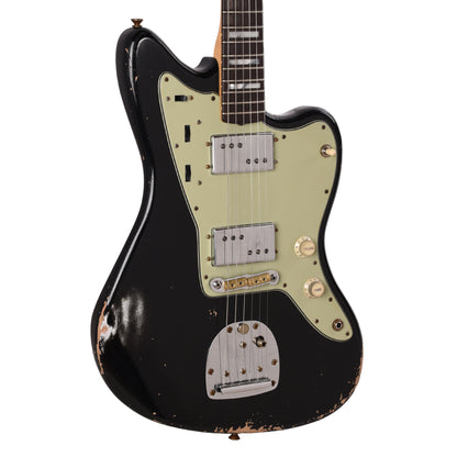 Fender Custom Shop 60's Jazzmaster Relic Aged Black Master Built by Dennis Galuszka Electric Guitars