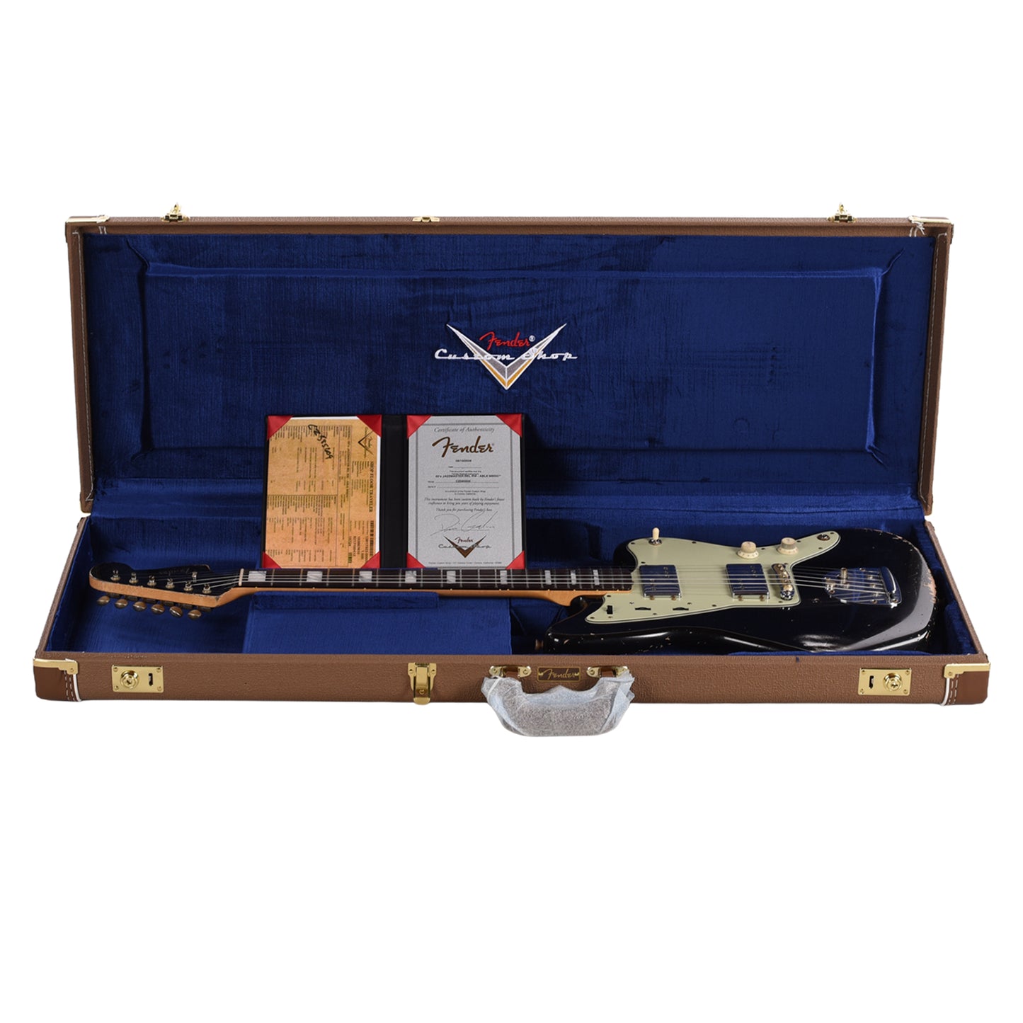 Fender Custom Shop 60's Jazzmaster Relic Aged Black Master Built by Dennis Galuszka Electric Guitars