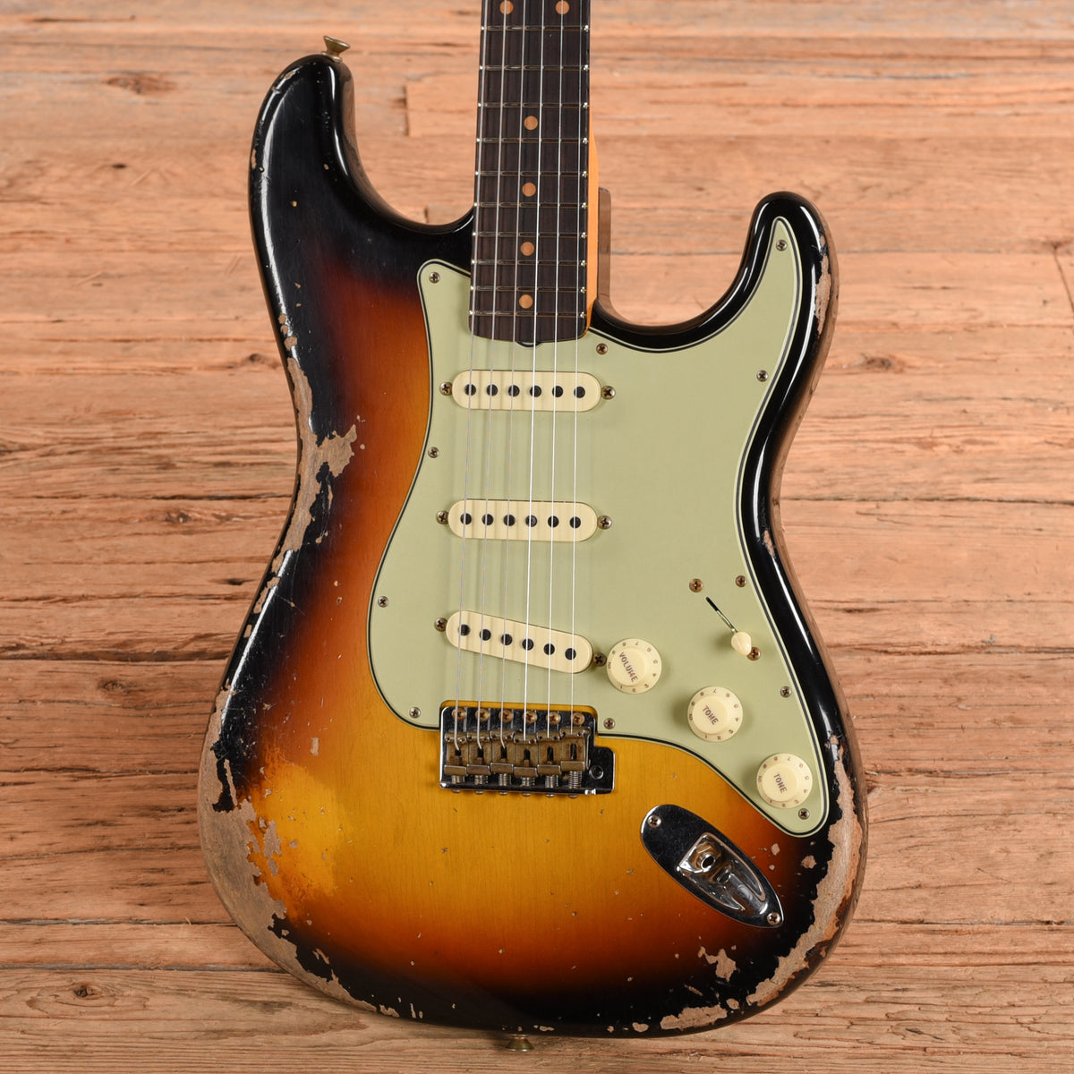 Fender Custom Shop '61 Stratocaster Heavy Relic 2024 Sunburst Sunburst 2024 Electric Guitars