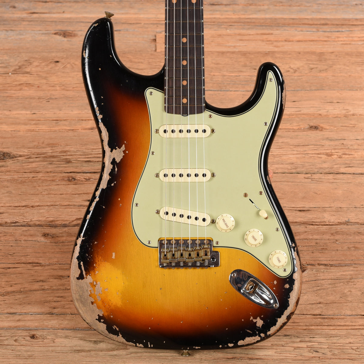 Fender Custom Shop '61 Stratocaster Heavy Relic 2024 Sunburst Sunburst 2024 Electric Guitars