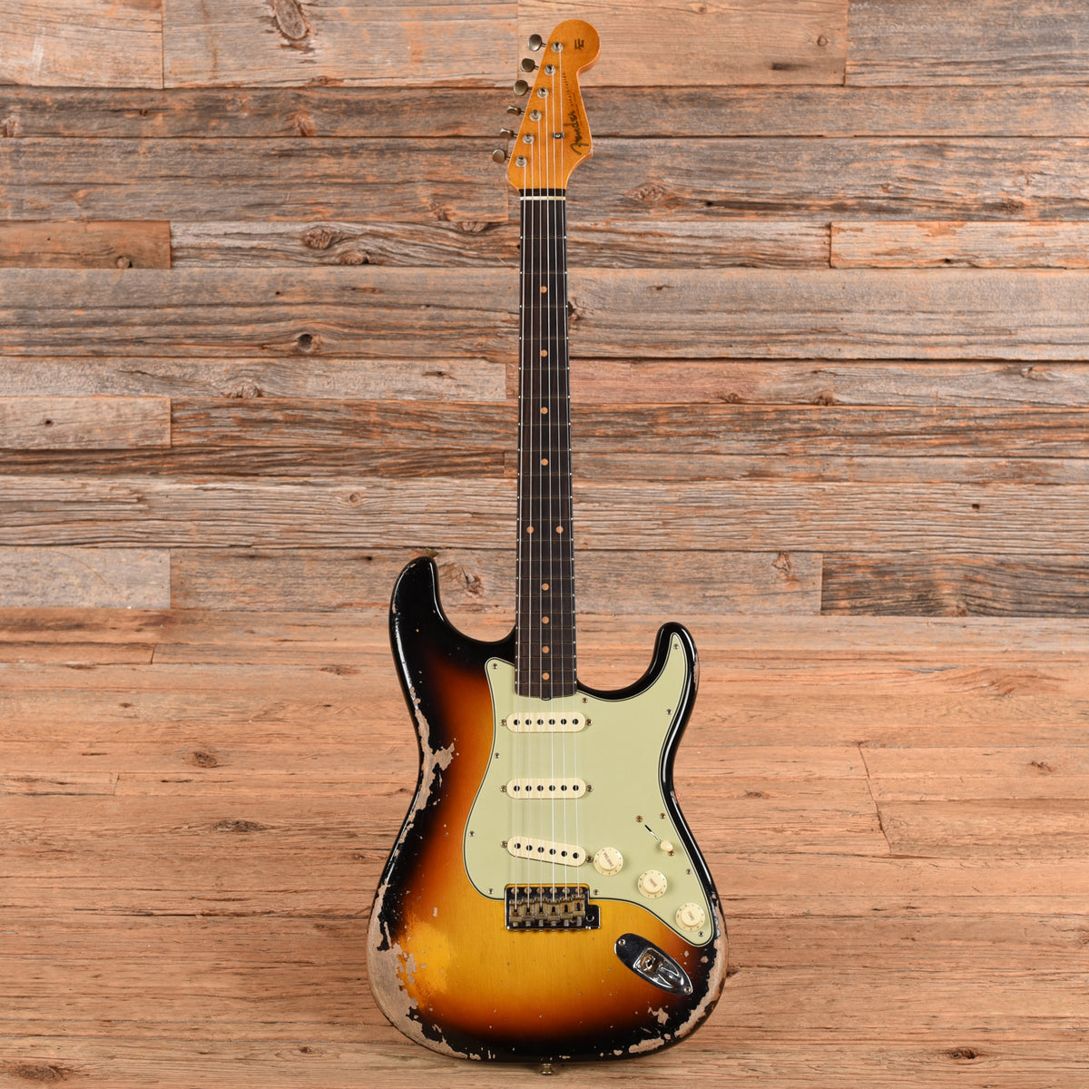 Fender Custom Shop '61 Stratocaster Heavy Relic 2024 Sunburst Sunburst 2024 Electric Guitars