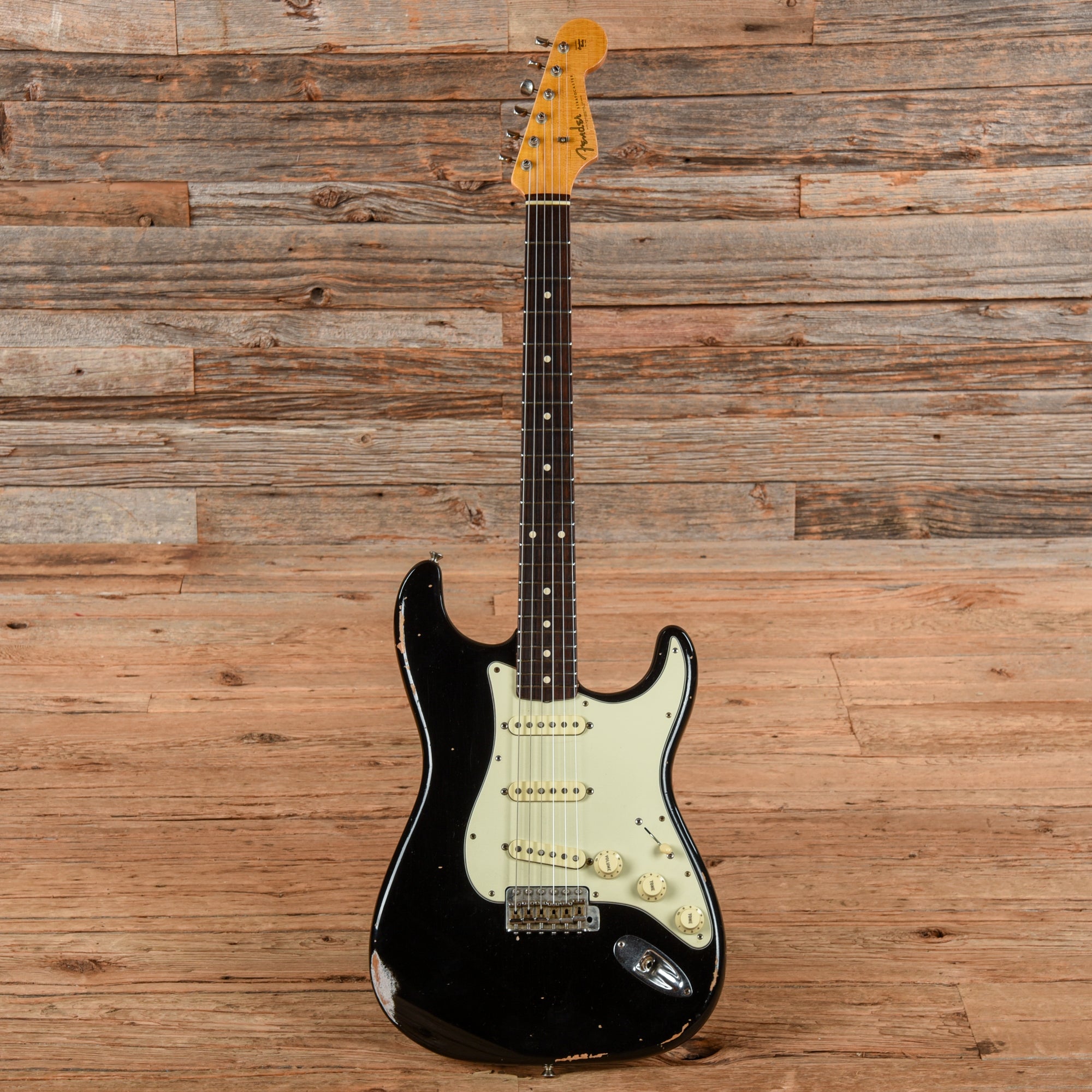 Fender Custom Shop '61 Stratocaster Relic Black 2019 Electric Guitars