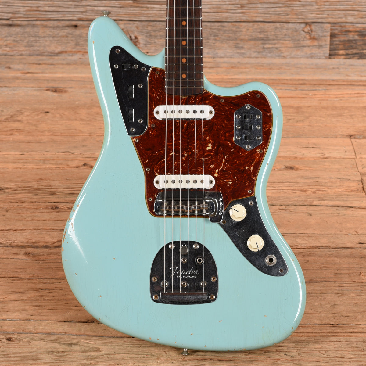 Fender Custom Shop '62 Jaguar Reissue Journeyman Relic Daphne Blue Electric Guitars