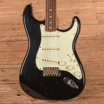 Fender Custom Shop '63 Stratocaster Reissue Journeyman Relic Black 2022 Electric Guitars