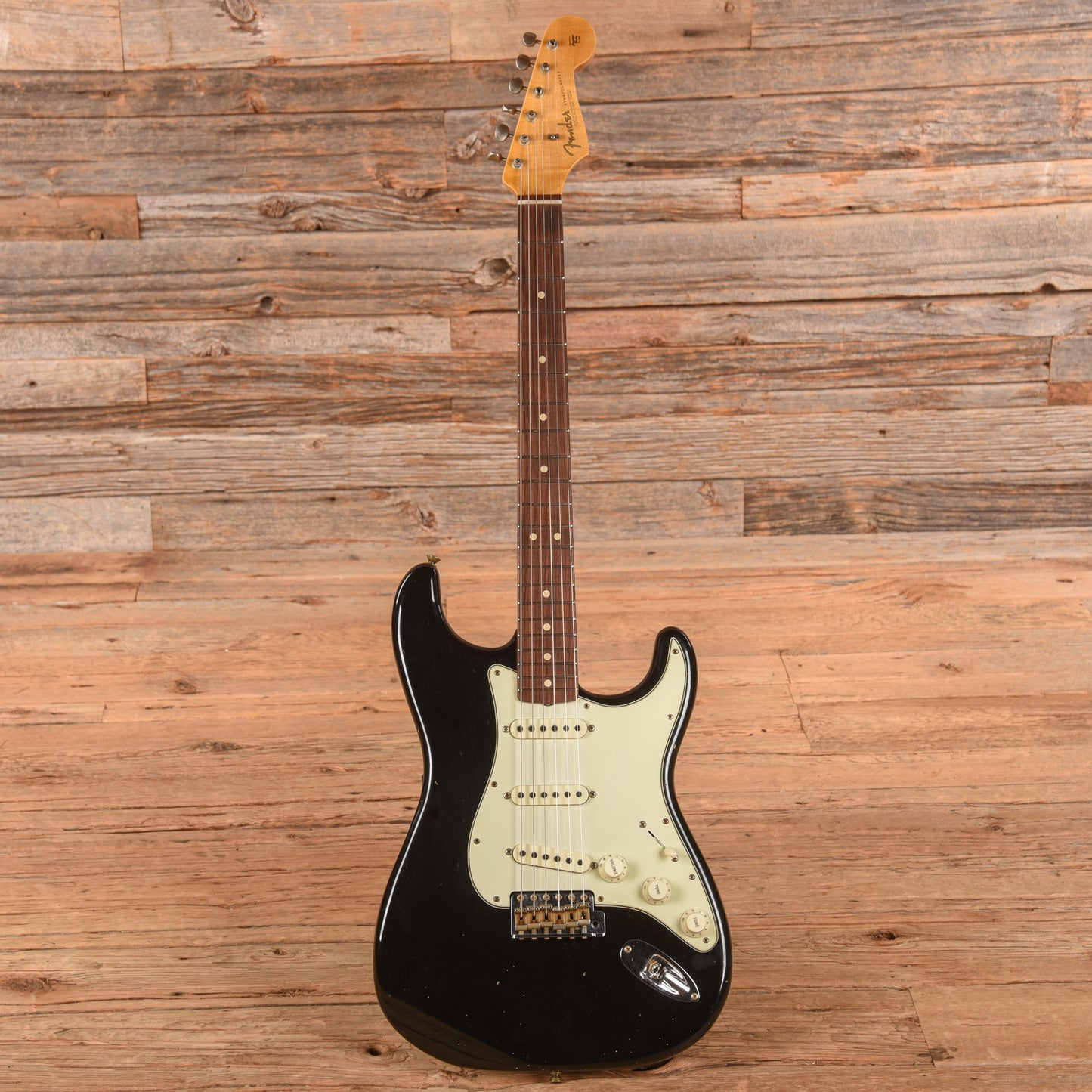 Fender Custom Shop '63 Stratocaster Reissue Journeyman Relic Black 2022 Electric Guitars