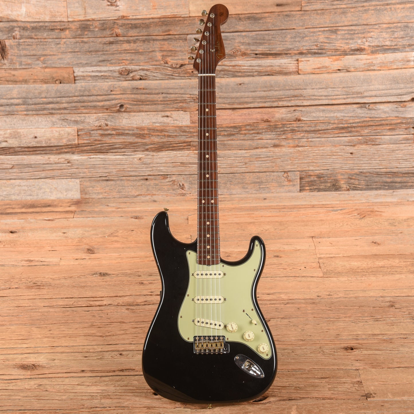 Fender Custom Shop '63 Stratocaster Reissue w/ Rosewood Neck Journeyman Relic Black 2024 Electric Guitars