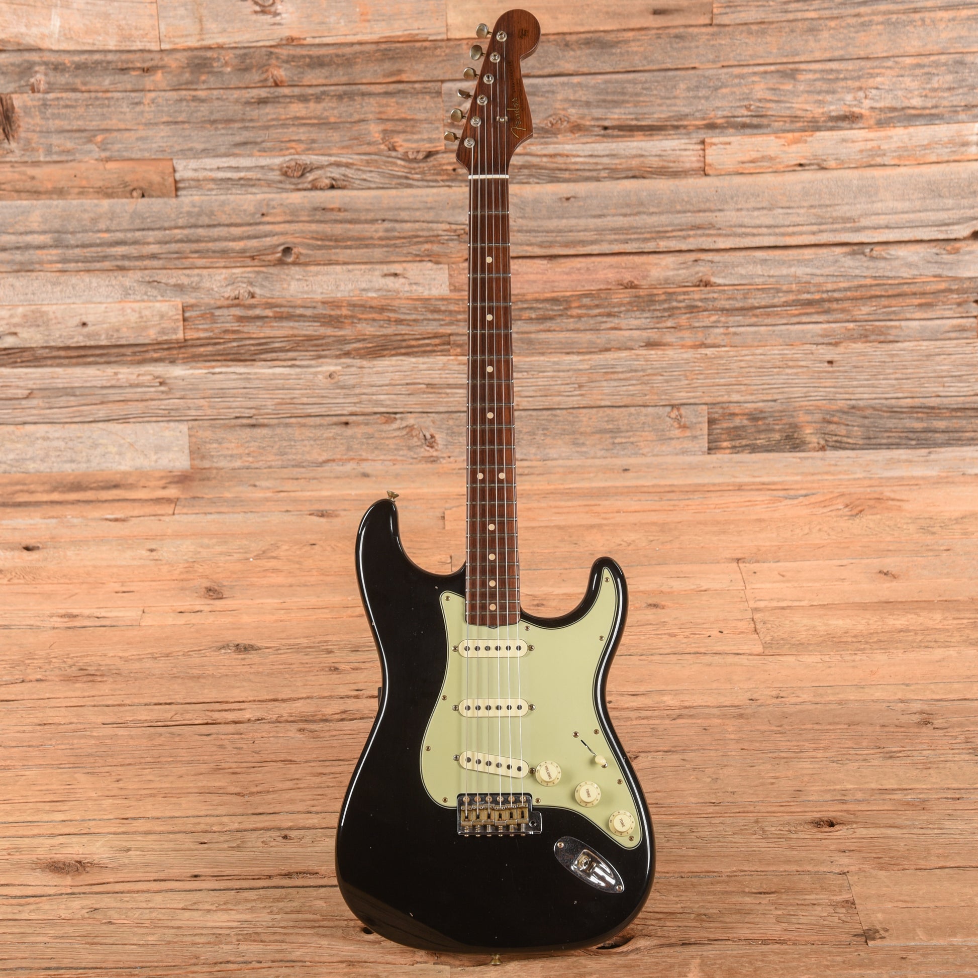 Fender Custom Shop '63 Stratocaster Reissue w/ Rosewood Neck Journeyman Relic Black 2024 Electric Guitars