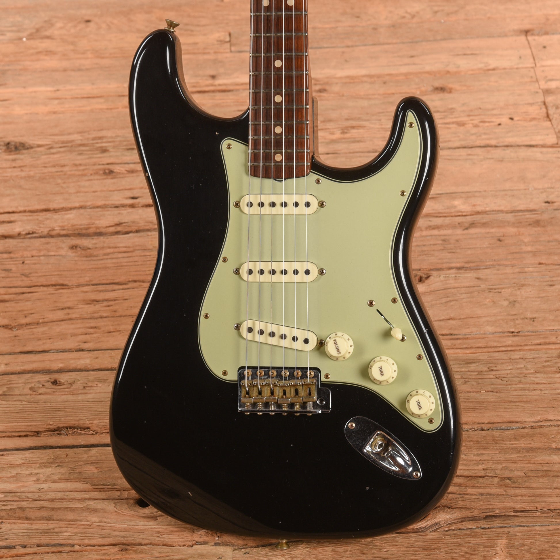 Fender Custom Shop '63 Stratocaster Reissue w/ Rosewood Neck Journeyman Relic Black 2024 Electric Guitars