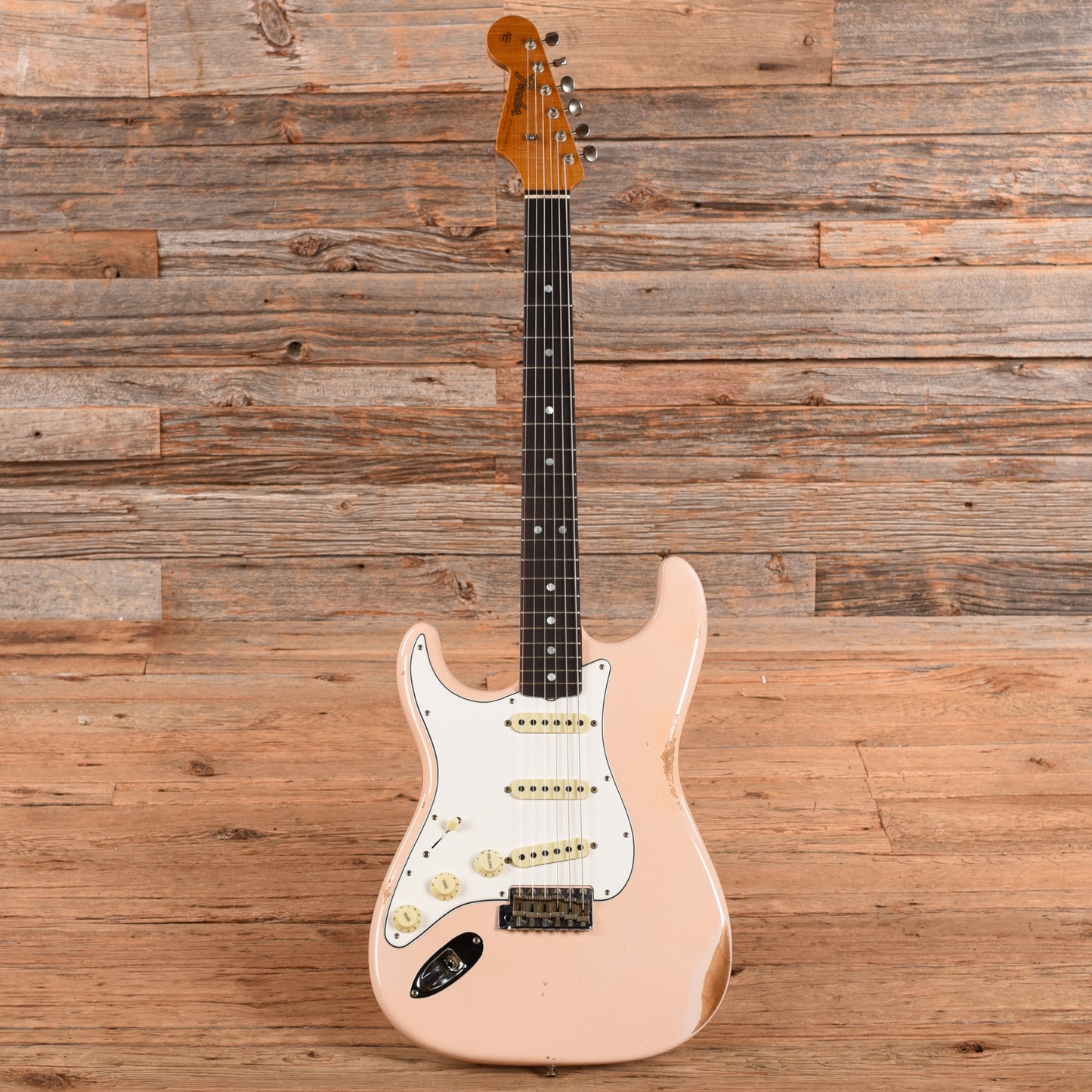 Fender Custom Shop '64 Stratocaster Faded Shell Pink 2023 LEFTY Electric Guitars