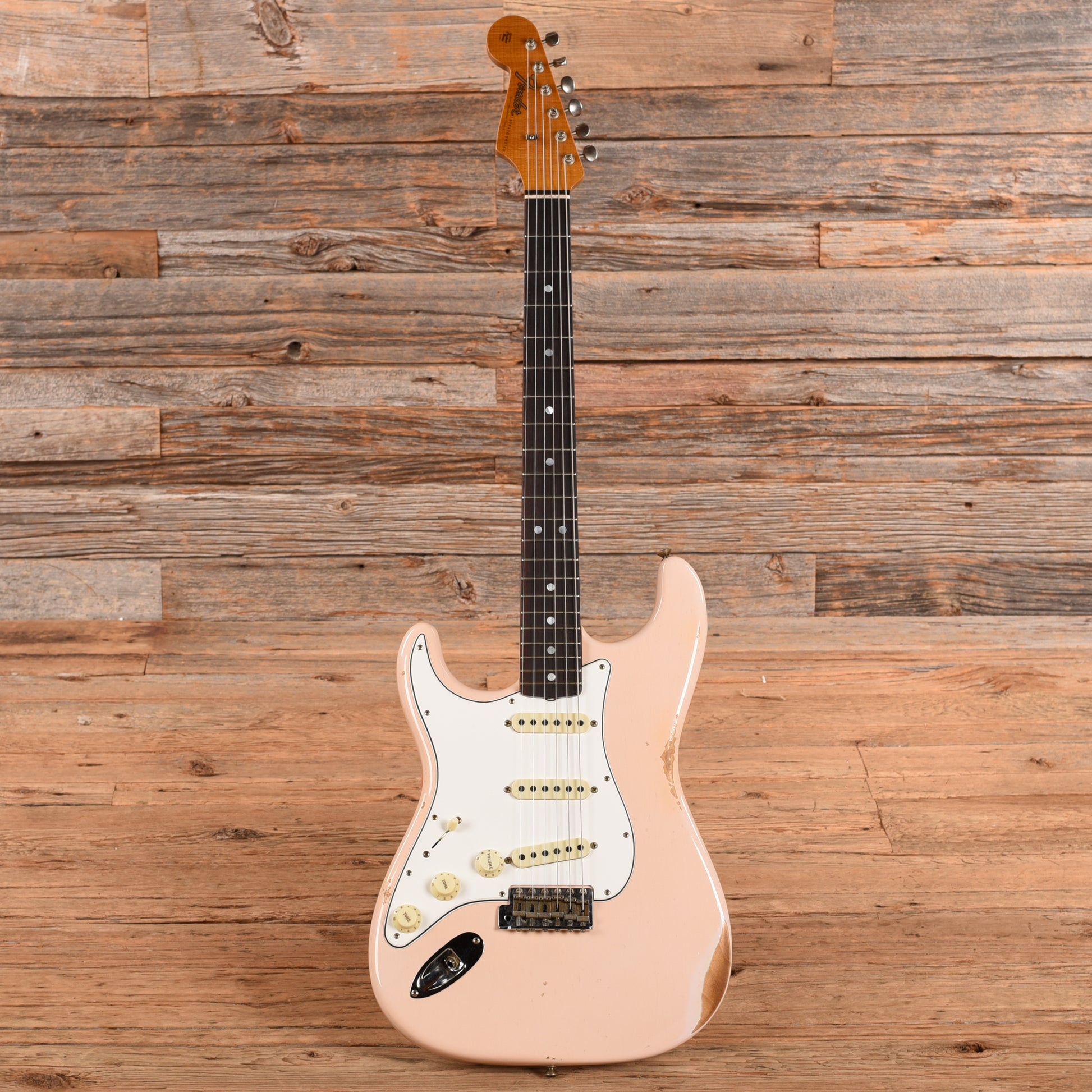 Fender Custom Shop '64 Stratocaster Faded Shell Pink 2023 LEFTY Electric Guitars