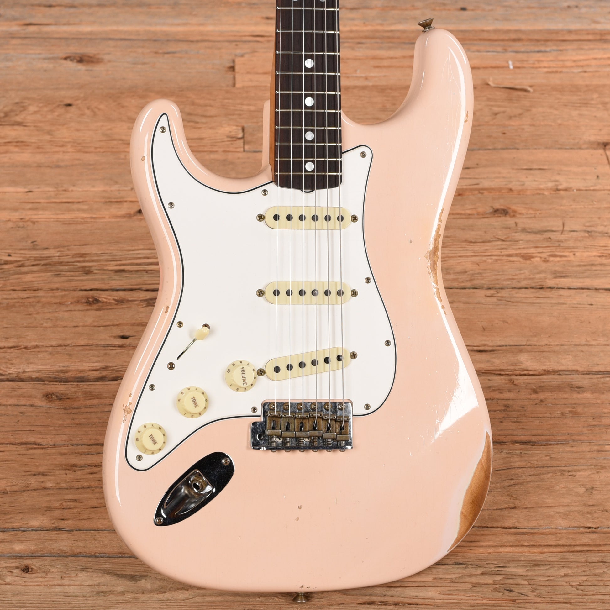 Fender Custom Shop '64 Stratocaster Faded Shell Pink 2023 LEFTY Electric Guitars