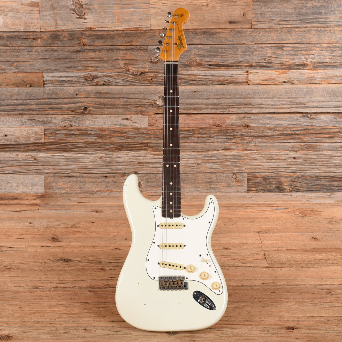 Fender Custom Shop '64 Stratocaster Journeyman Relic Olympic White 2020 Electric Guitars