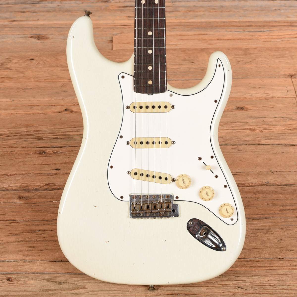 Fender Custom Shop '64 Stratocaster Journeyman Relic Olympic White 2020 Electric Guitars