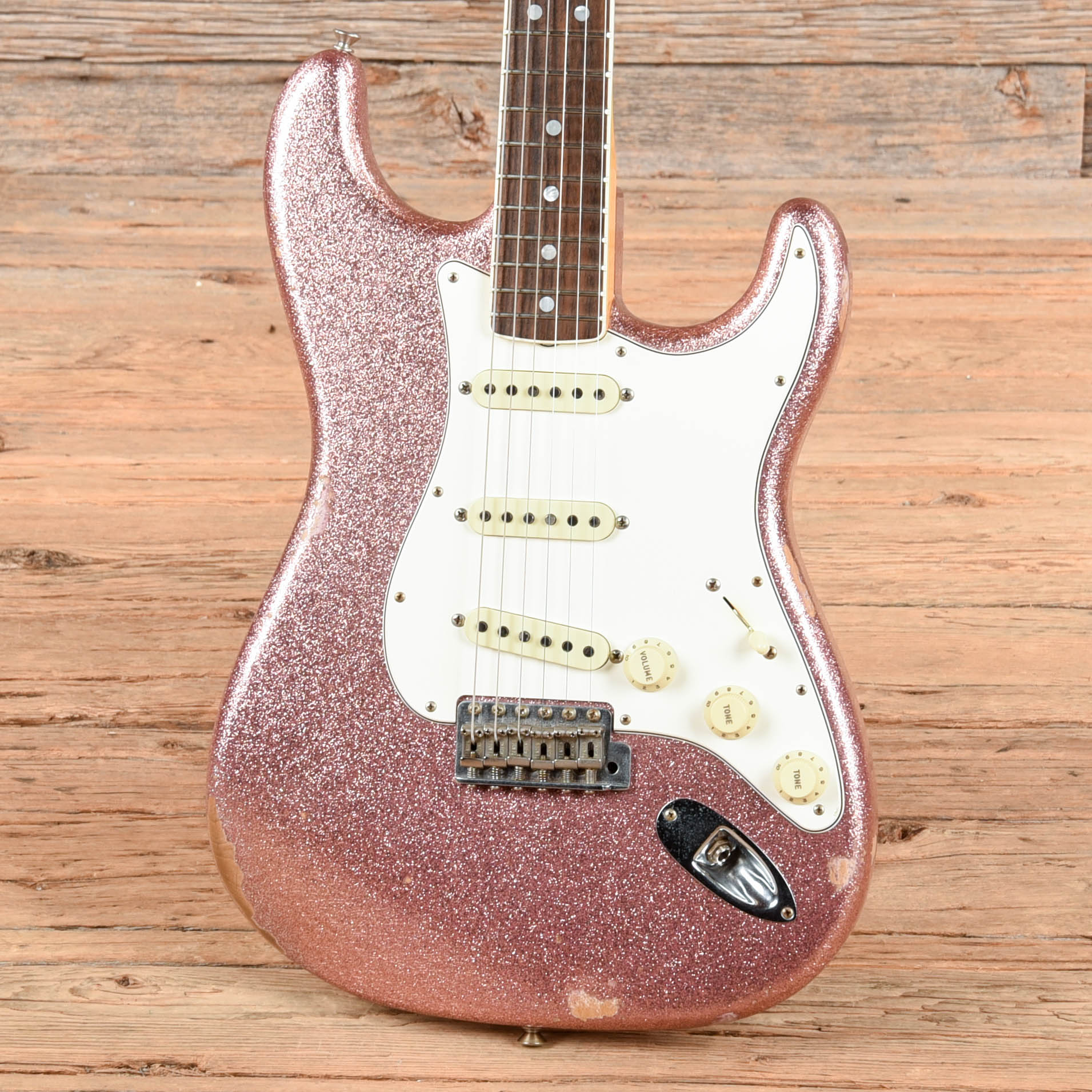 Fender Custom Shop '67 Stratocaster Reissue Relic Champagne Sparkle 2017 Electric Guitars