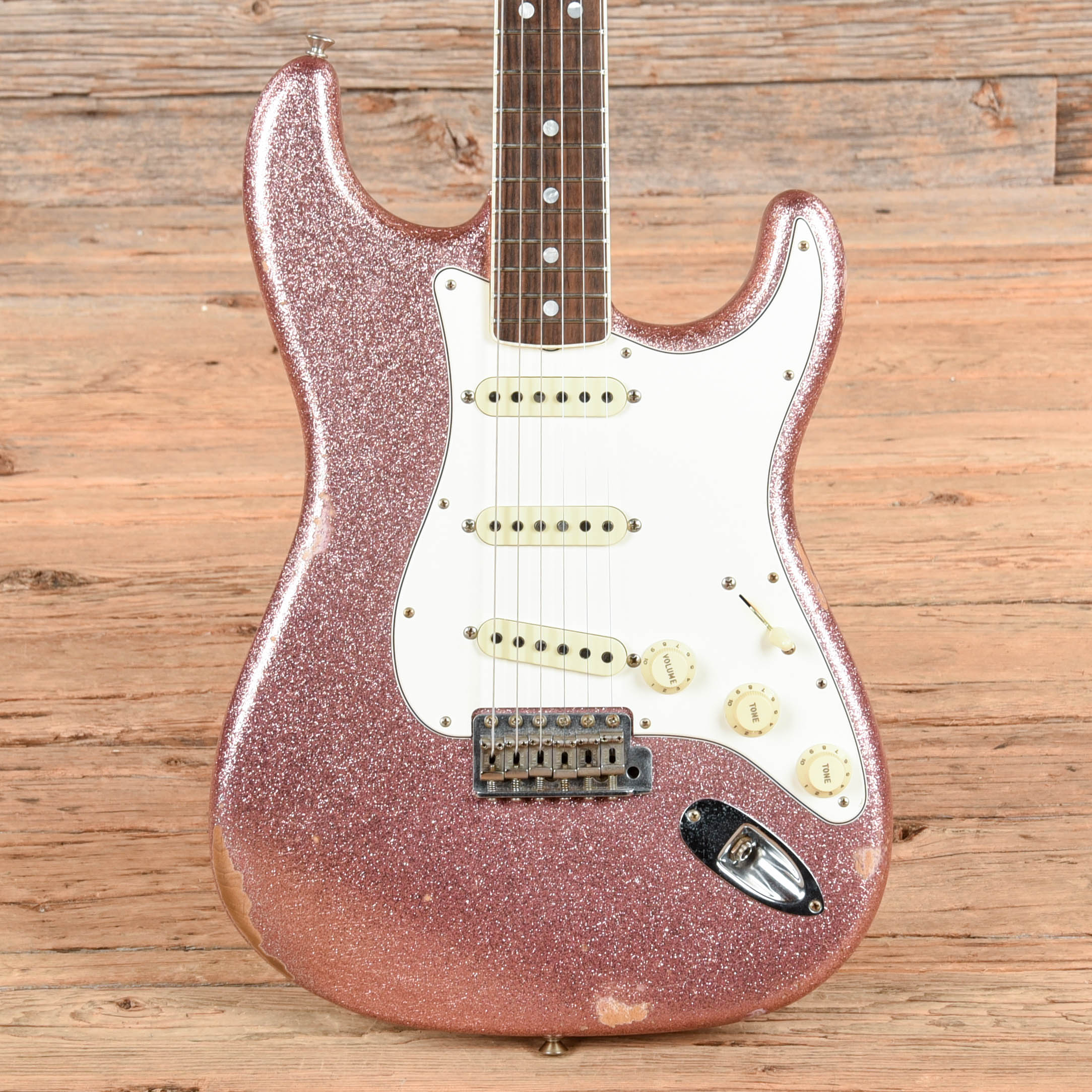 Fender Custom Shop '67 Stratocaster Reissue Relic Champagne Sparkle 2017 Electric Guitars