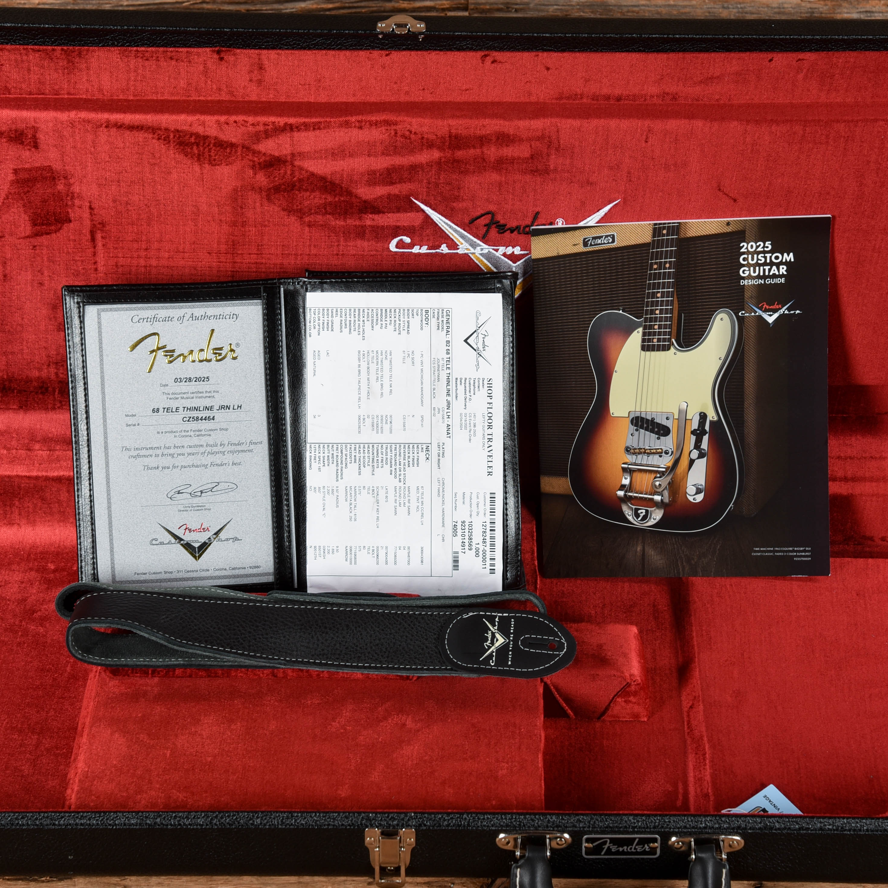 Fender Custom Shop '68 Telecaster Thinline Journeyman Relic Aged Natural 2025 LEFTY Electric Guitars
