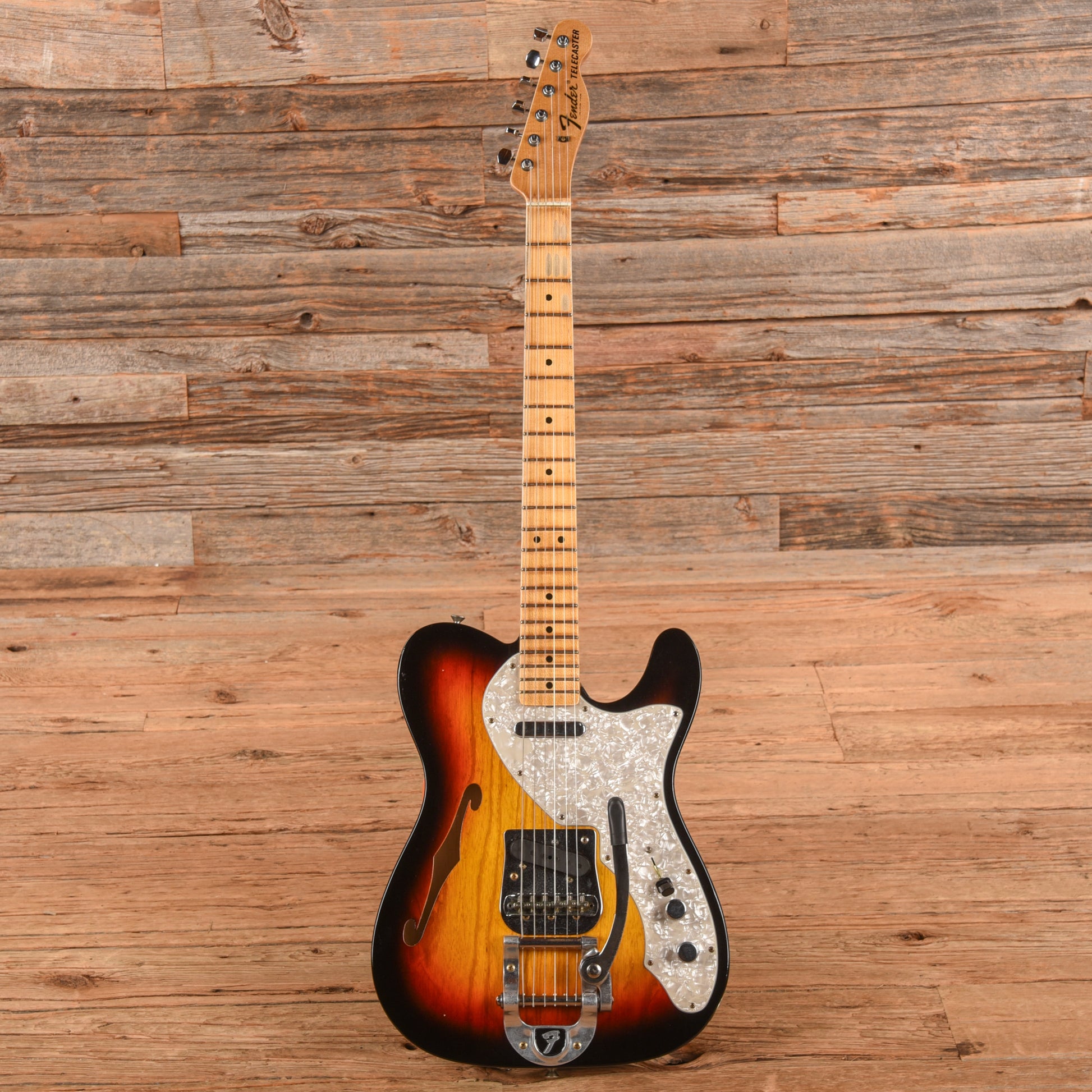 Fender Custom Shop '68 Telecaster Thinline Journeyman Relic Sunburst 2024 Electric Guitars