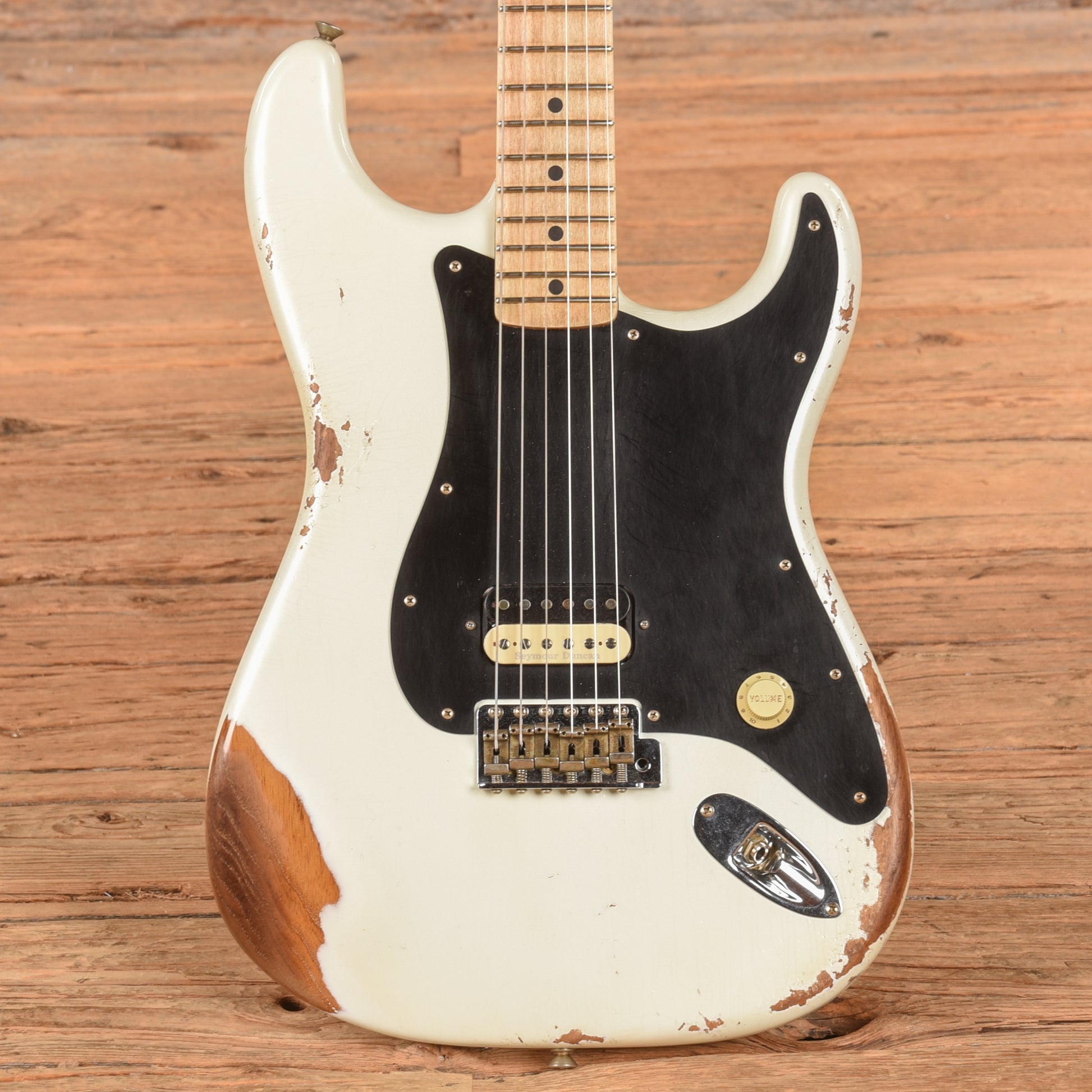 Fender Custom Shop '69 Stratocaster Heavy Relic Faded Frost White 2023 Electric Guitars
