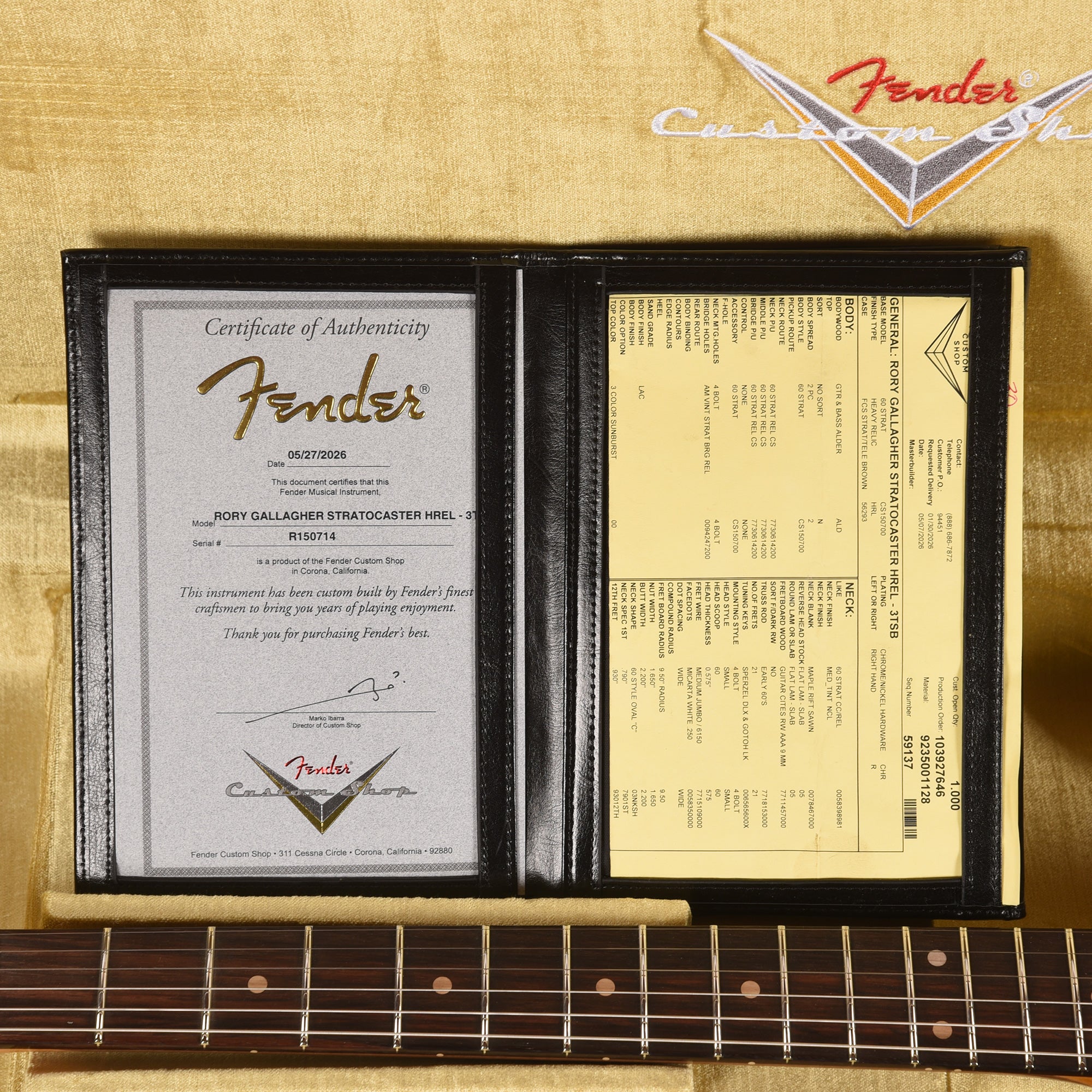 Fender Custom Shop Artist Rory Gallagher Signature Stratocaster Relic 3-Color Sunburst Electric Guitars