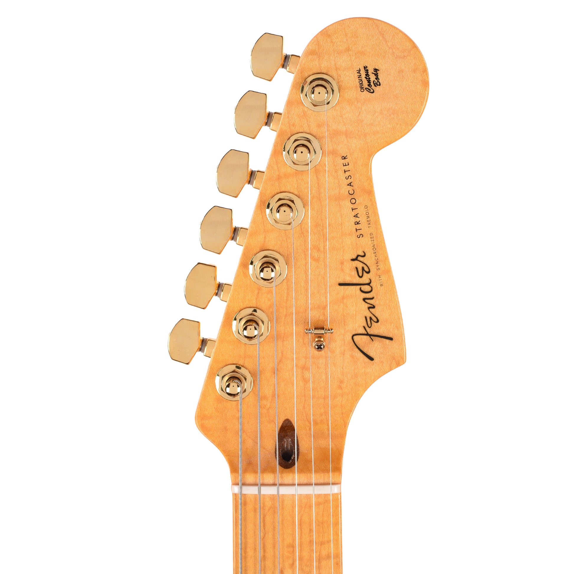 Fender Custom Shop Custom Deluxe Stratocaster NOS AAA Flame Maple Top Amber w/Lightweight Ash Body & AAA Flame Neck Electric Guitars