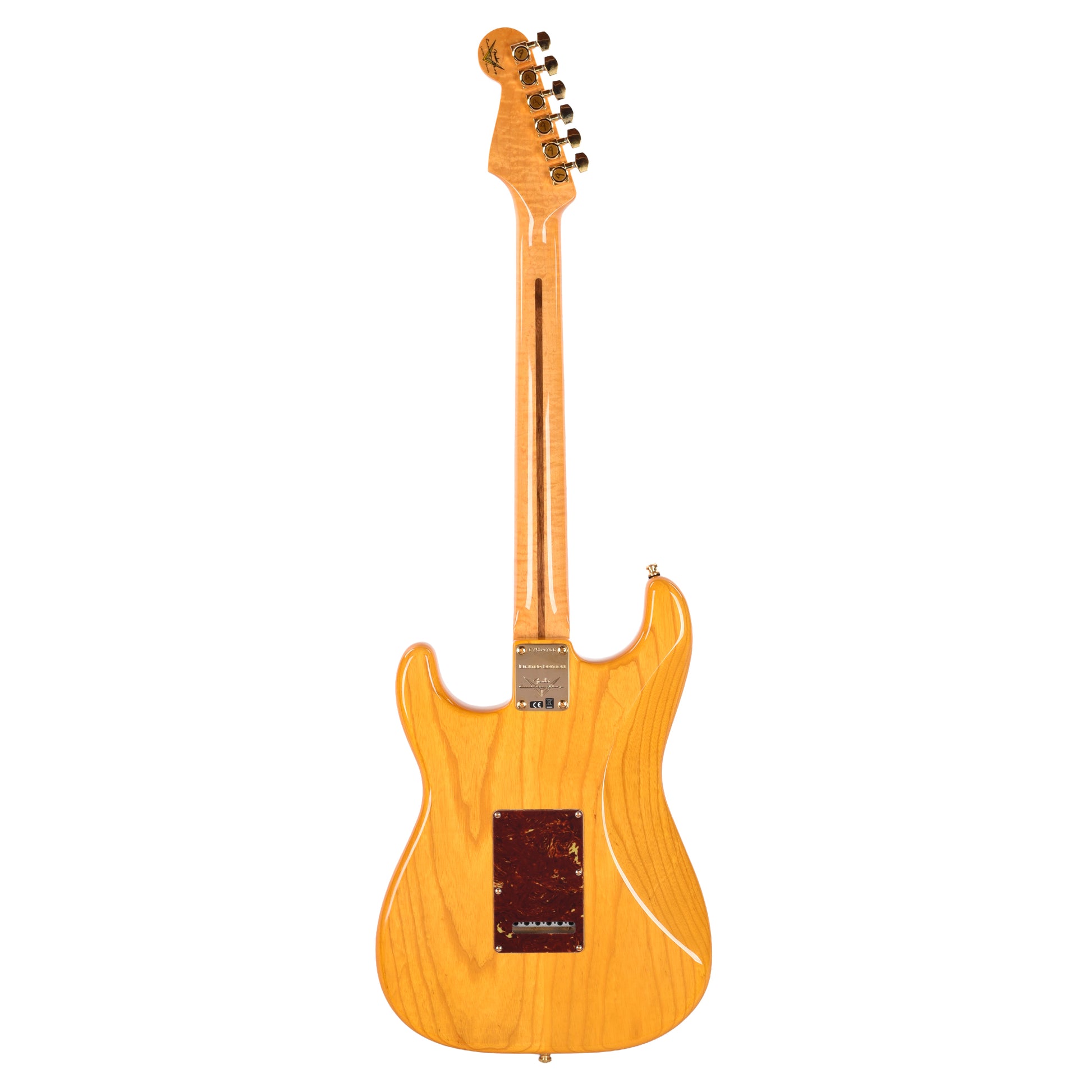 Fender Custom Shop Custom Deluxe Stratocaster NOS AAA Flame Maple Top Amber w/Lightweight Ash Body & AAA Flame Neck Electric Guitars