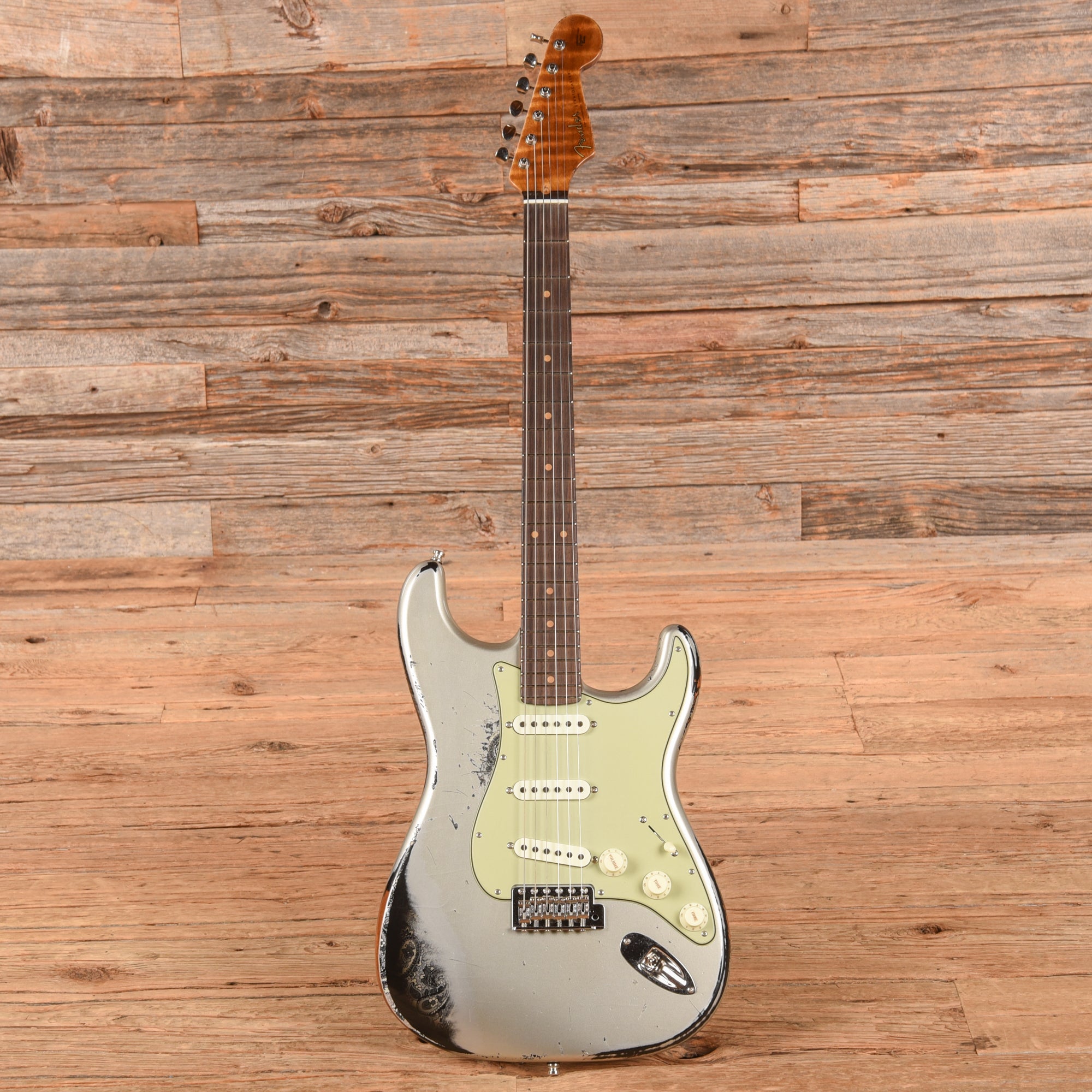 Fender Custom Shop GT11 Stratocaster Heavy Relic Inca Silver over Black Paisley 2025 Electric Guitars
