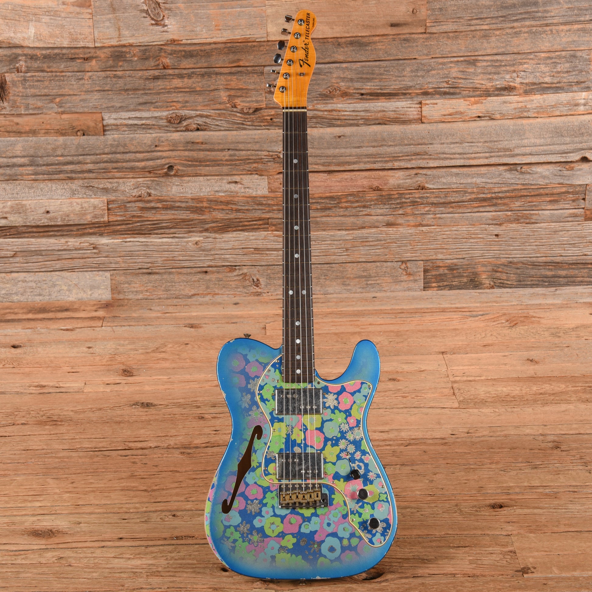 Fender Custom Shop Limited Edition 1972 Telecaster Thinline Rosewood Relic w/Trem Blue Flower 2019 Electric Guitars