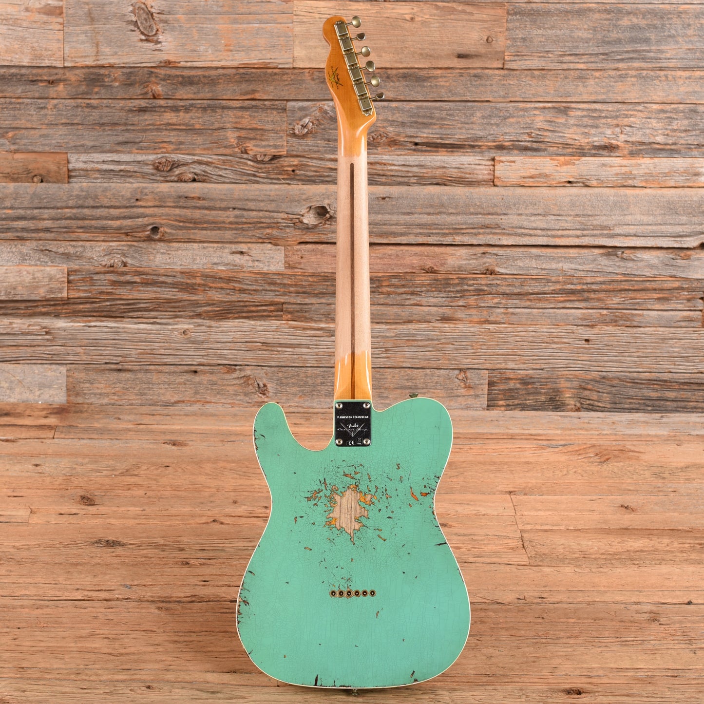 Fender Custom Shop Limited Edition '50s Telecaster Custom Thinline Heavy Relic Seafoam Green Over Sunburst 2024 Electric Guitars