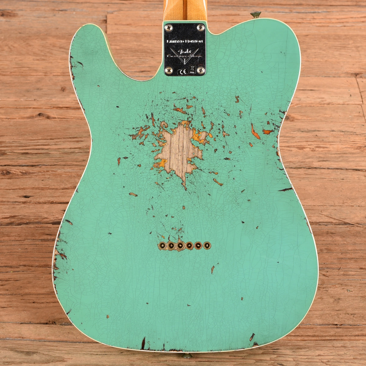 Fender Custom Shop Limited Edition '50s Telecaster Custom Thinline Heavy Relic Seafoam Green Over Sunburst 2024 Electric Guitars