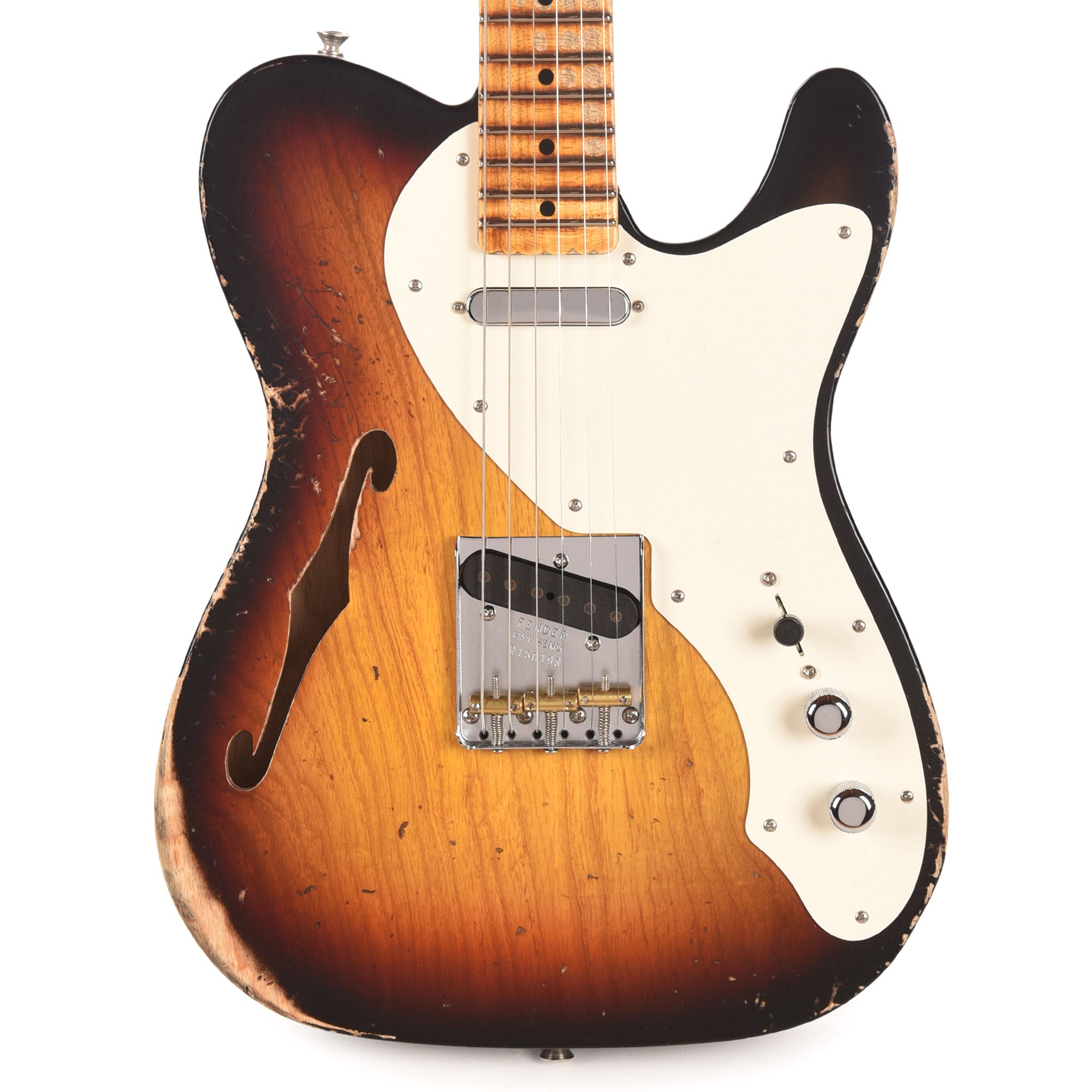 Fender Custom Shop Limited Edition '50s Thinline Telecaster Heavy Relic Antique Burst Electric Guitars