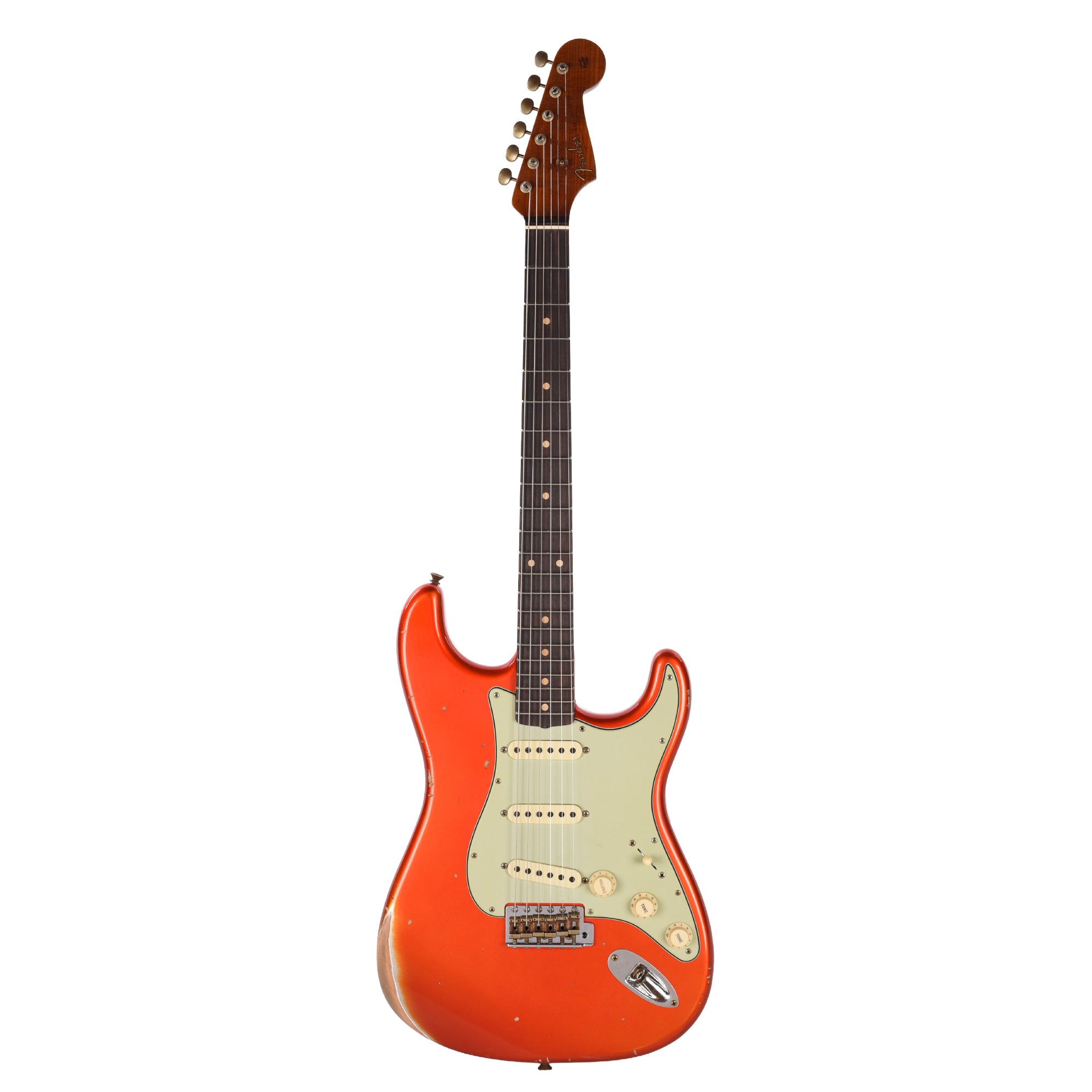 Fender Custom Shop Limited Edition '60s Dualmag II Compound Radius Stratocaster Relic Candy Tangerine Electric Guitars