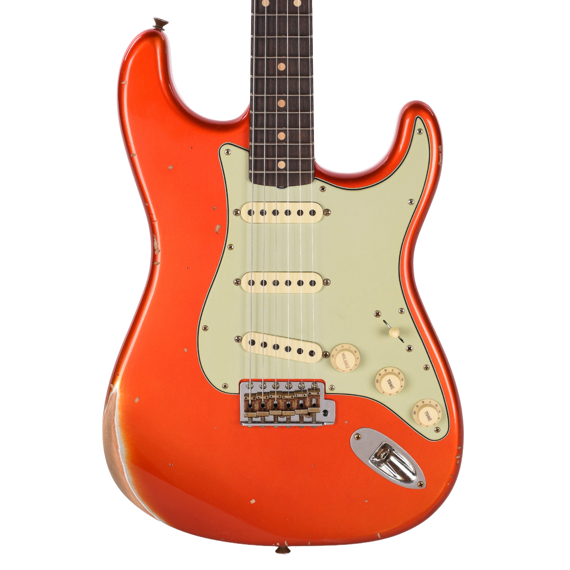 Fender Custom Shop Limited Edition '60s Dualmag II Compound Radius Stratocaster Relic Candy Tangerine Electric Guitars