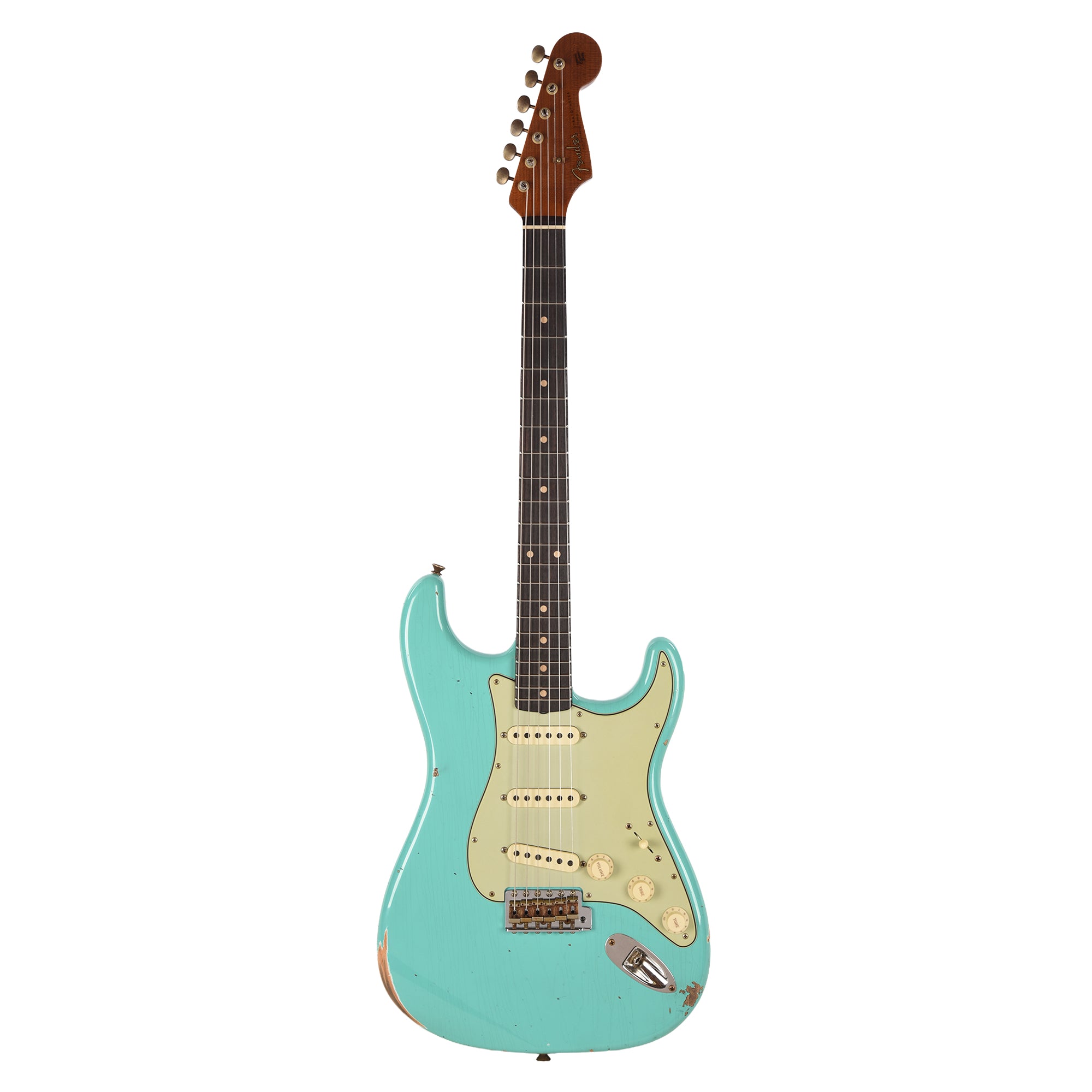 Fender Custom Shop Limited Edition '60s Dualmag II Compound Radius Stratocaster Relic Sea Foam Green Electric Guitars