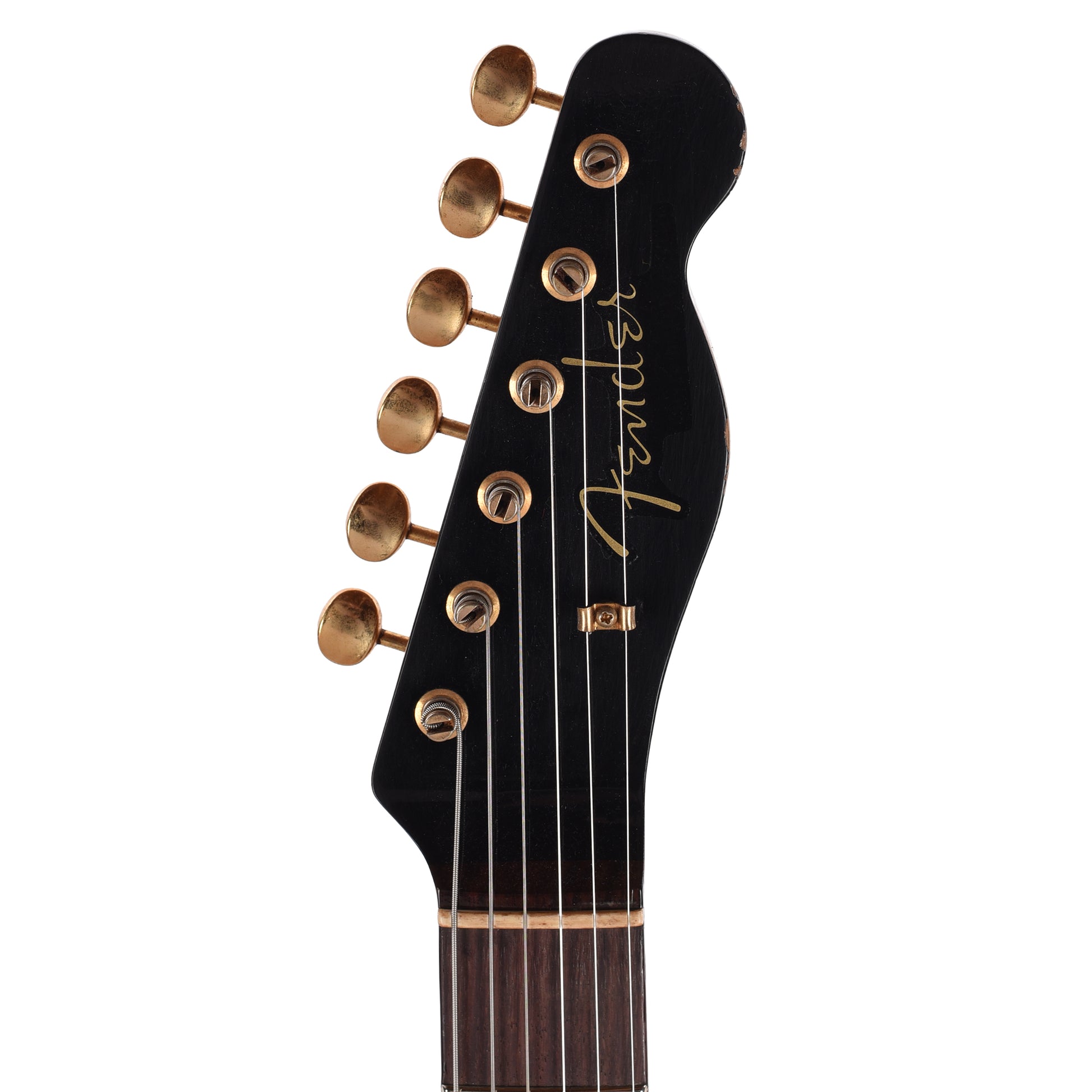 Fender Custom Shop Limited Edition Bowtie Tele Custom Relic Aged Black w/Bigsby & Lollar B.S. & Charlie Christian Pickups Electric Guitars