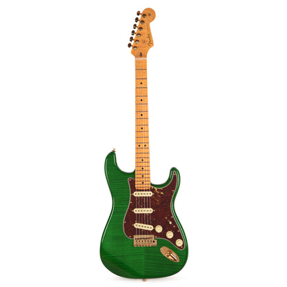Fender Custom Shop Limited Edition Custom Deluxe AAA Flame Stratocaster NOS Emerald Green Transparent w/Gold Hardware Electric Guitars