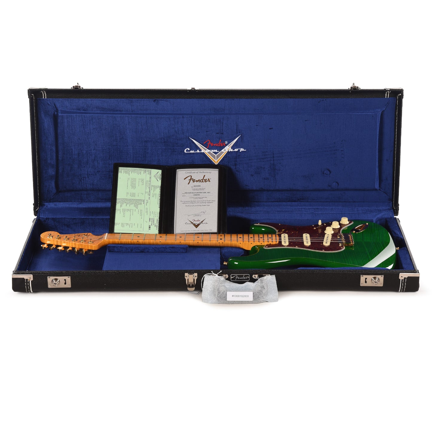 Fender Custom Shop Limited Edition Custom Deluxe AAA Flame Stratocaster NOS Emerald Green Transparent w/Gold Hardware Electric Guitars