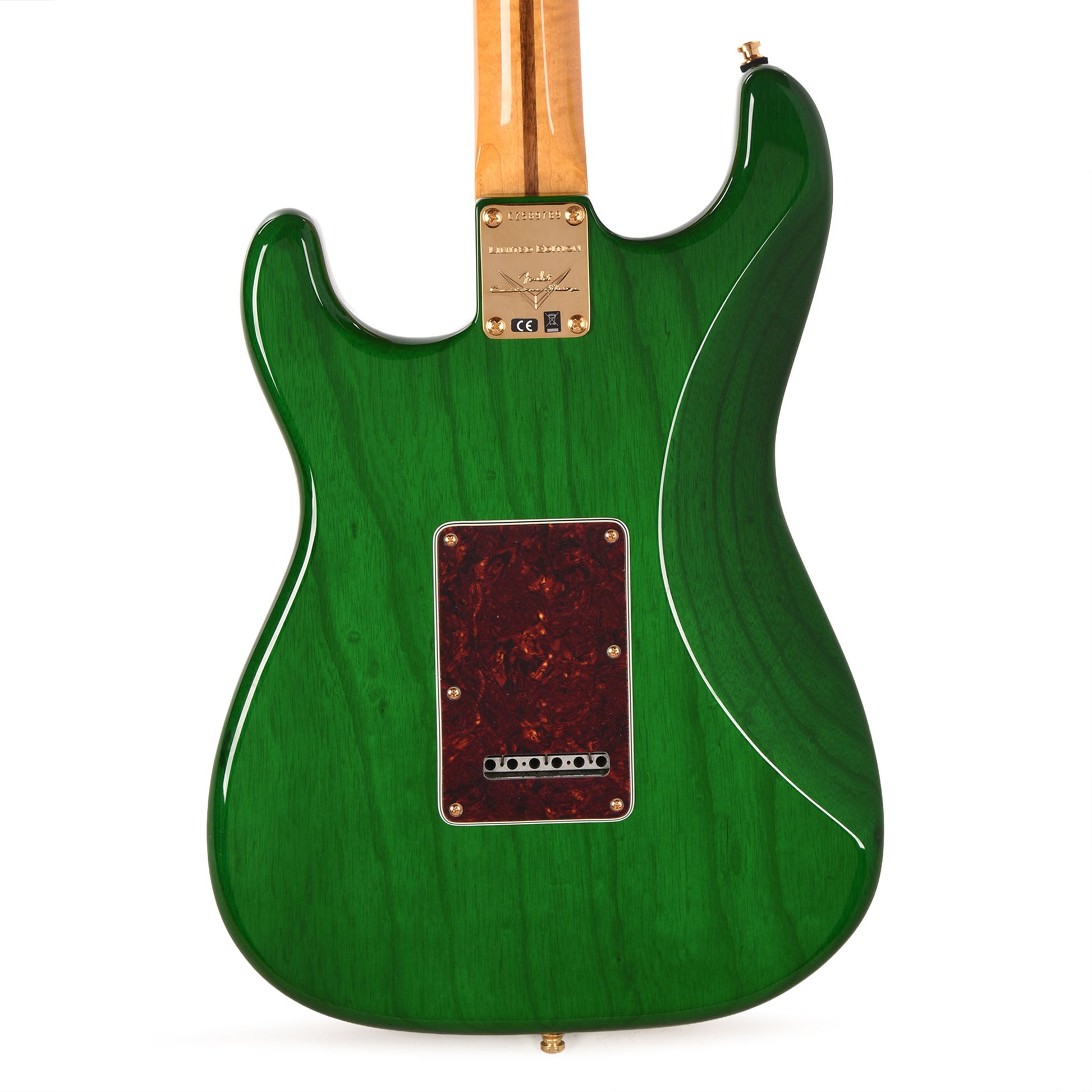 Fender Custom Shop Limited Edition Custom Deluxe AAA Flame Stratocaster NOS Emerald Green Transparent w/Gold Hardware Electric Guitars