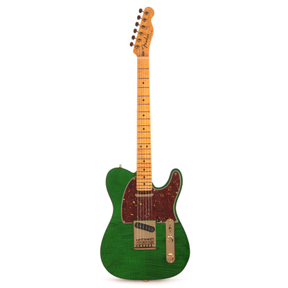 Fender Custom Shop Limited Edition Custom Deluxe AAA Flame Telecaster NOS Emerald Green Transparent w/Gold Hardware Electric Guitars
