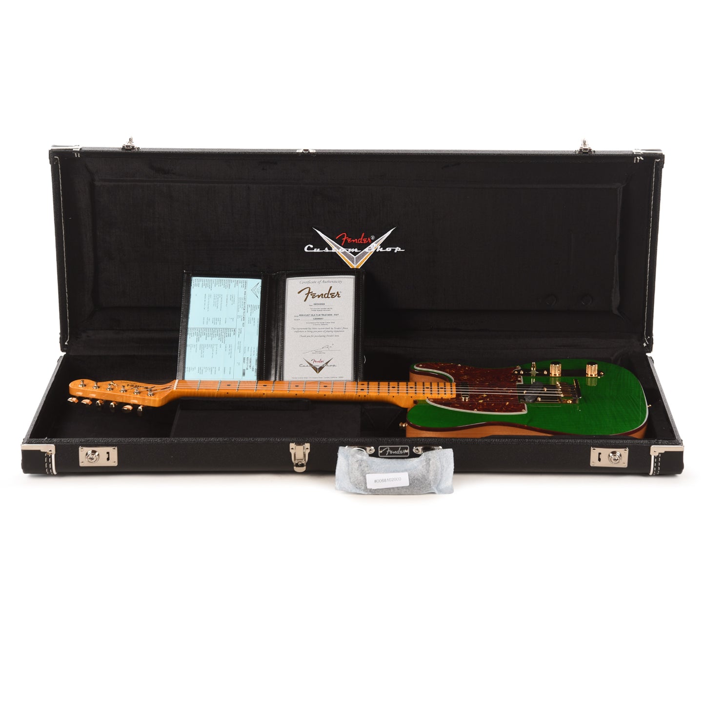 Fender Custom Shop Limited Edition Custom Deluxe AAA Flame Telecaster NOS Emerald Green Transparent w/Gold Hardware Electric Guitars