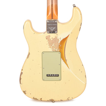Fender Custom Shop Limited Edition Custom Deluxe HB S-1 Stratocaster Heavy Relic Aged Vintage White over 3-Tone Sunburst w/Closet Classic Hardware Electric Guitars