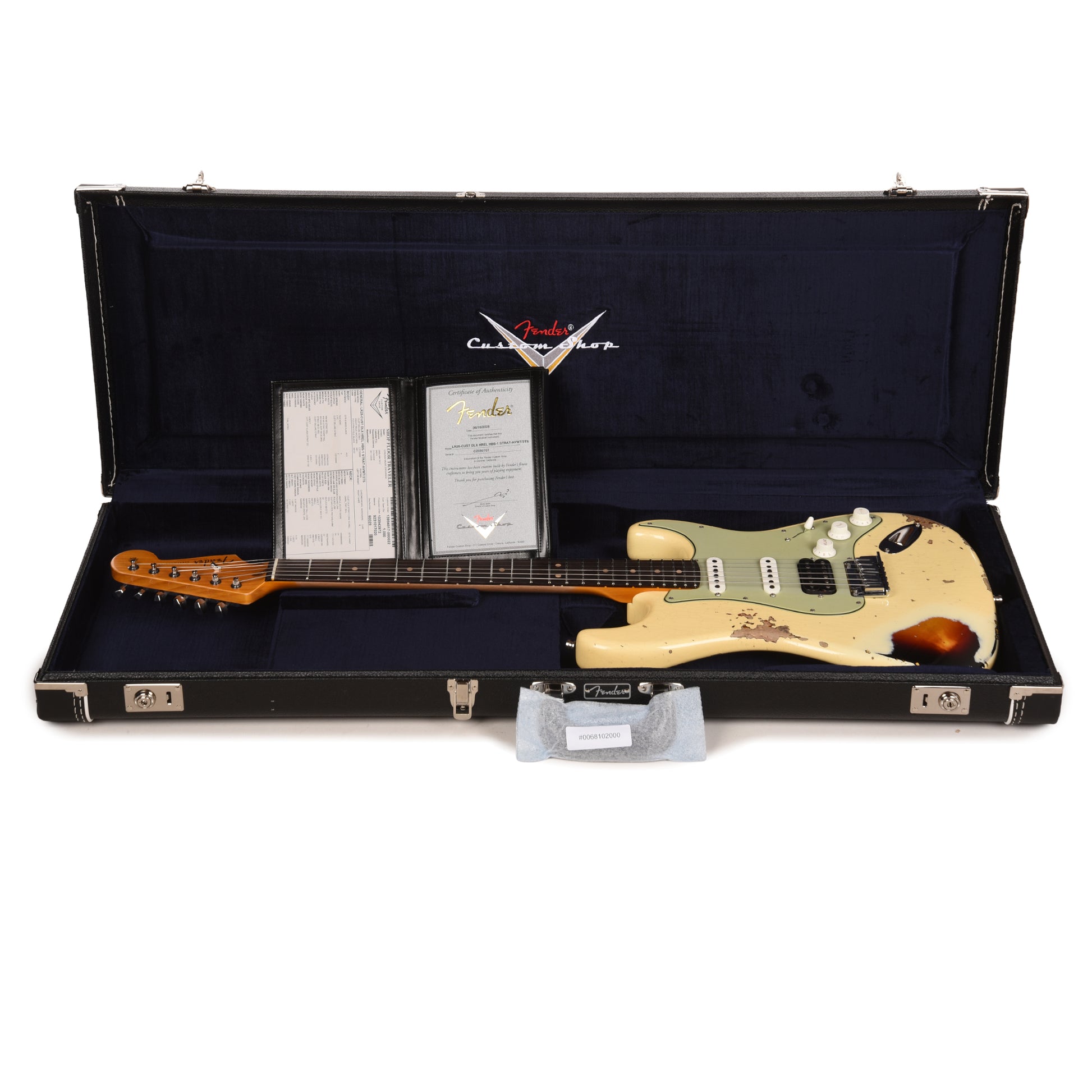 Fender Custom Shop Limited Edition Custom Deluxe HB S-1 Stratocaster Heavy Relic Aged Vintage White over 3-Tone Sunburst w/Closet Classic Hardware Electric Guitars